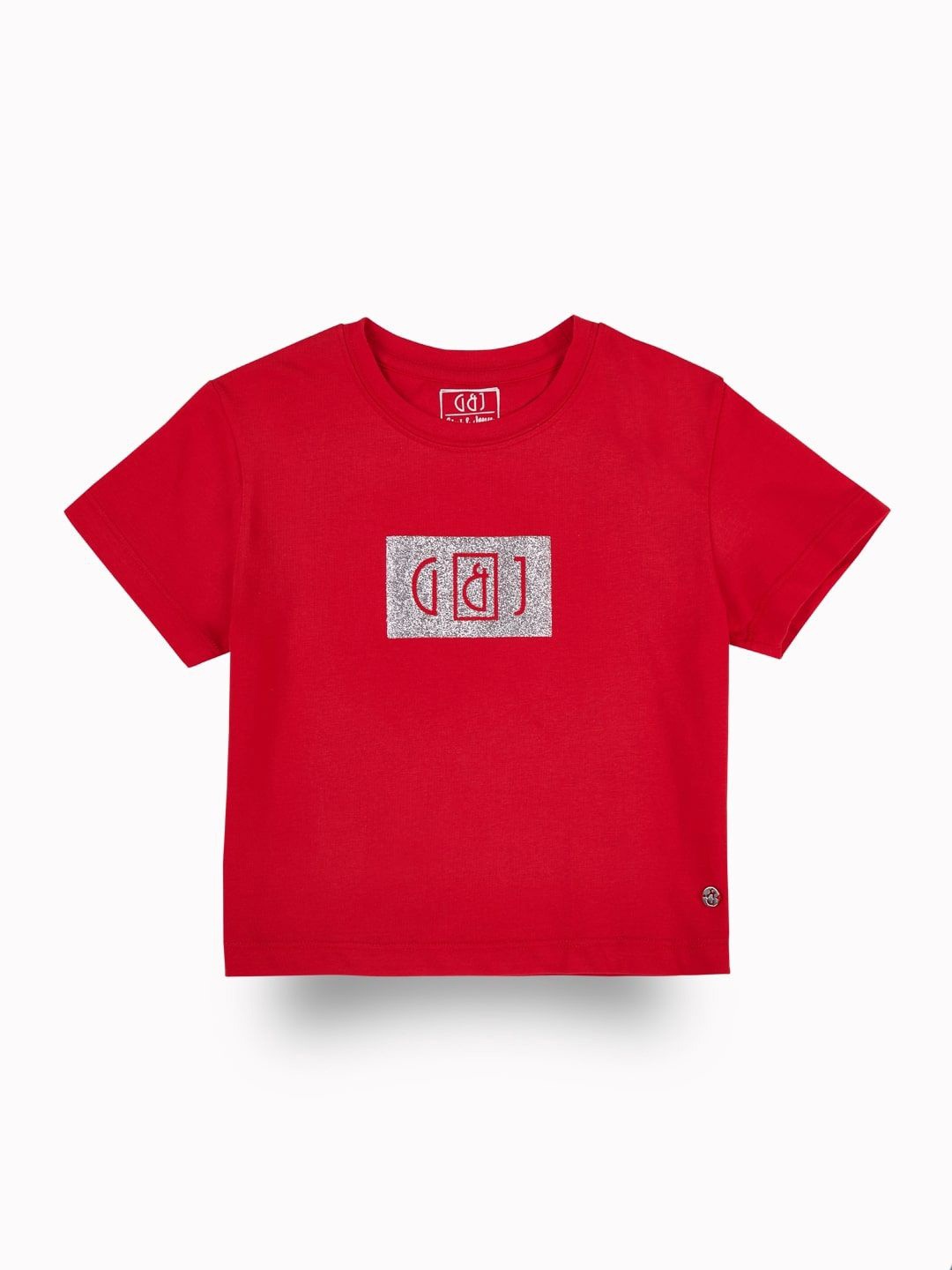 

Gini and Jony Embellished Print Cotton Crop Top, Red