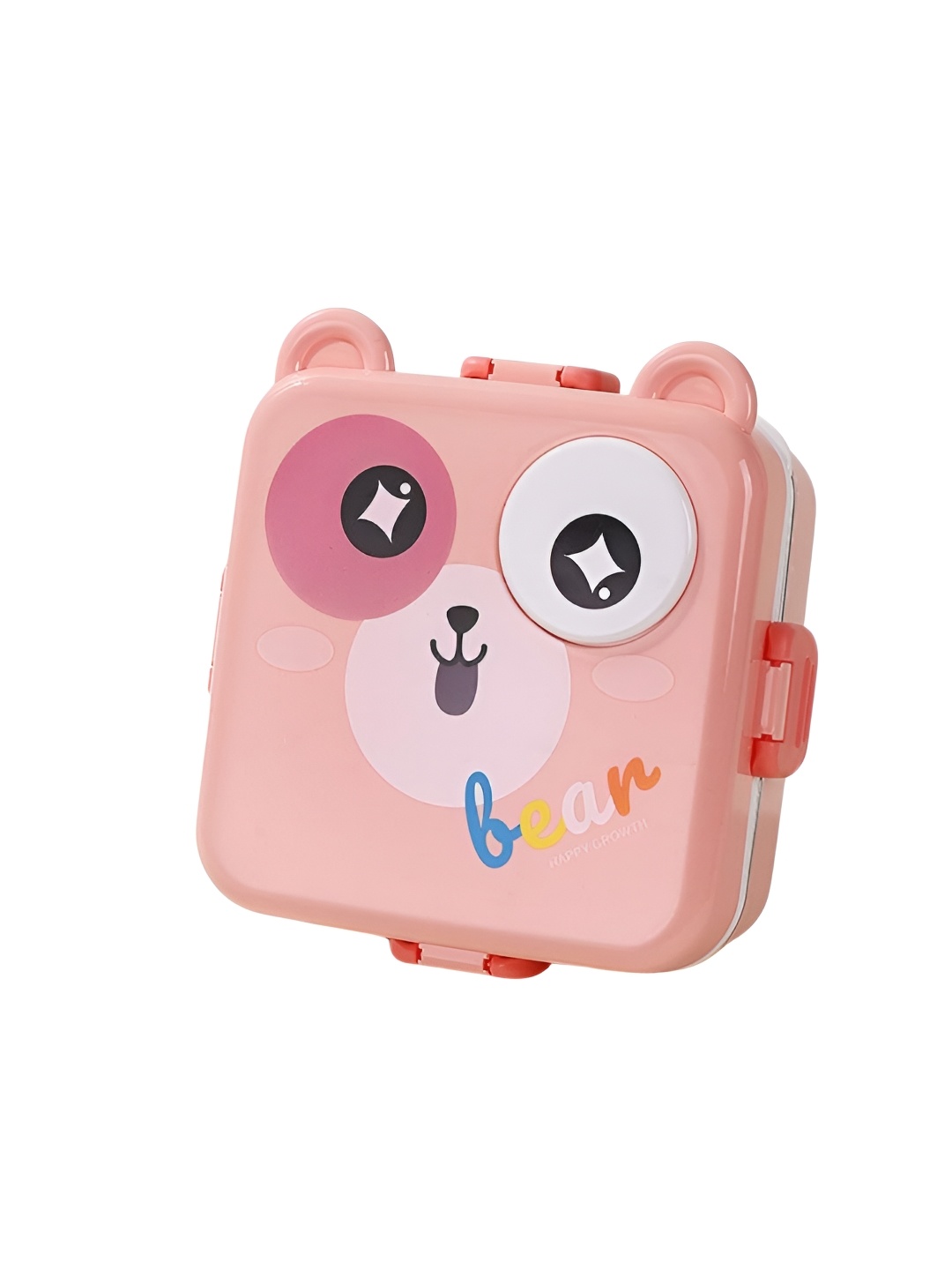 

YELONA Kids Pink & White Stainless Steel Cartoon Shape Dishwasher Safe Lunch Box