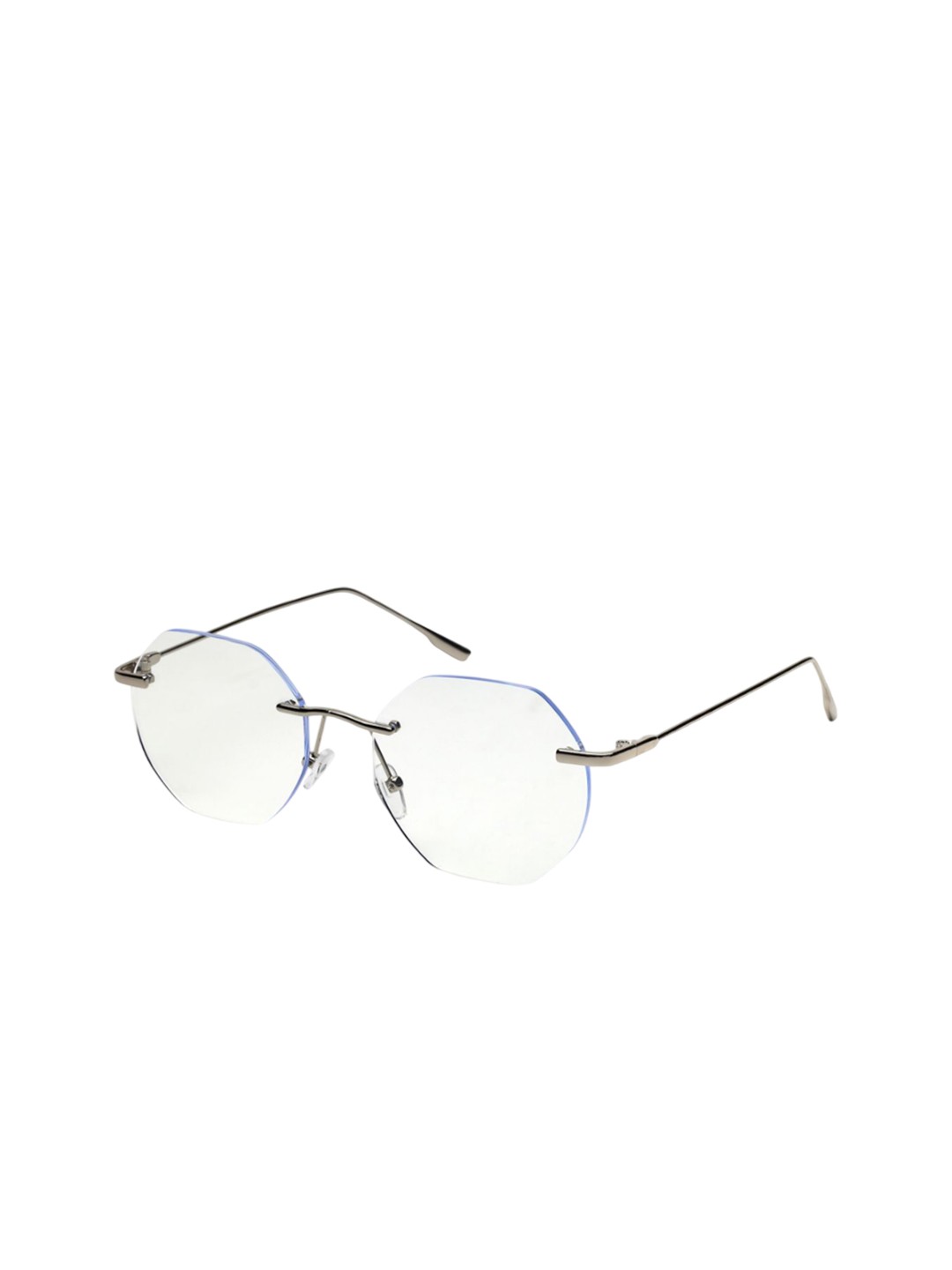 

HASHTAG EYEWEAR Unisex Rimless Other Sunglasses with Polarised & UV Protected Lens VS 5100, Transparent