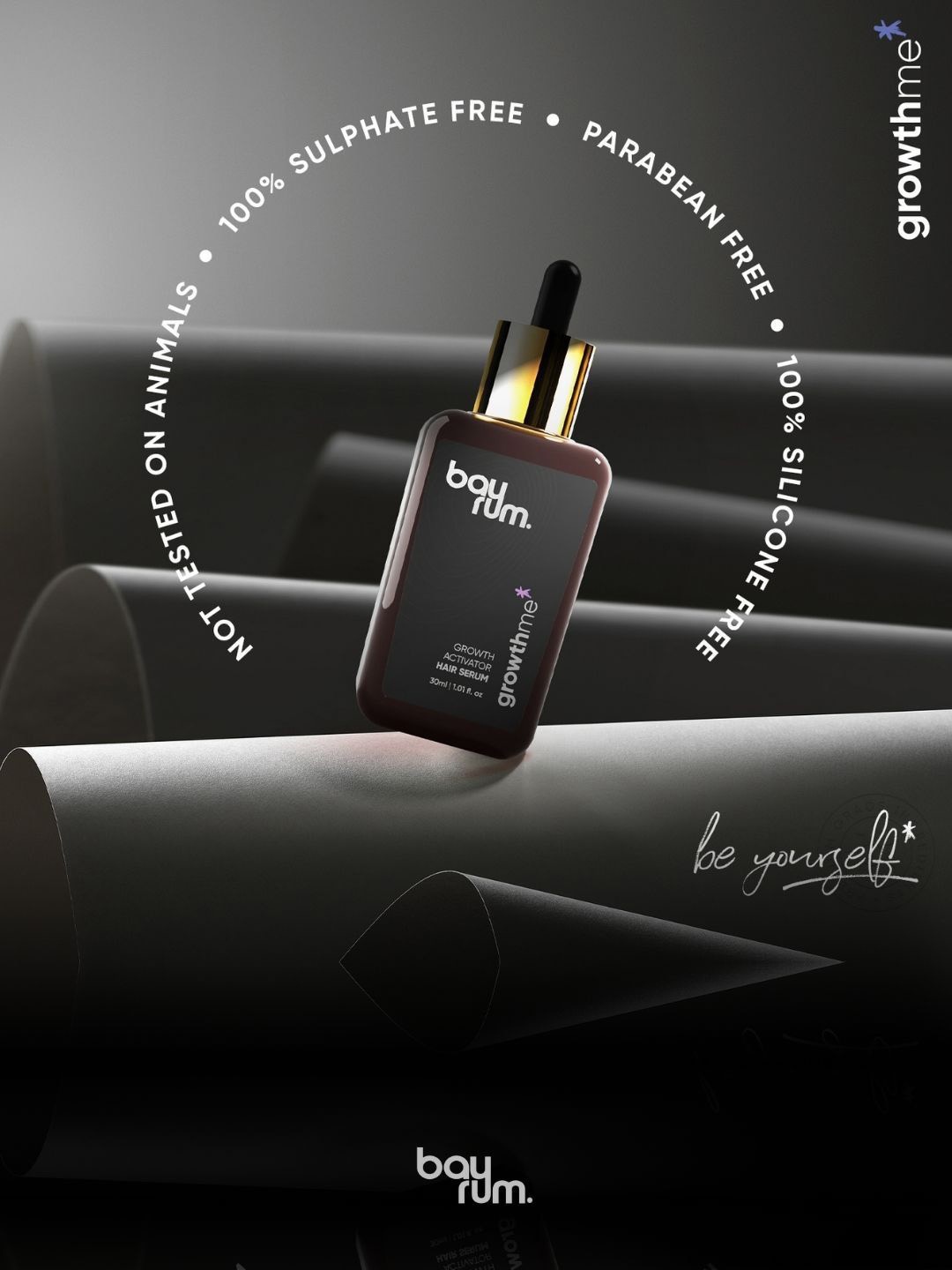 

BAYRUM. Bhringraj Hair Growth Activator Serum With Dropper - 30 ml, Black