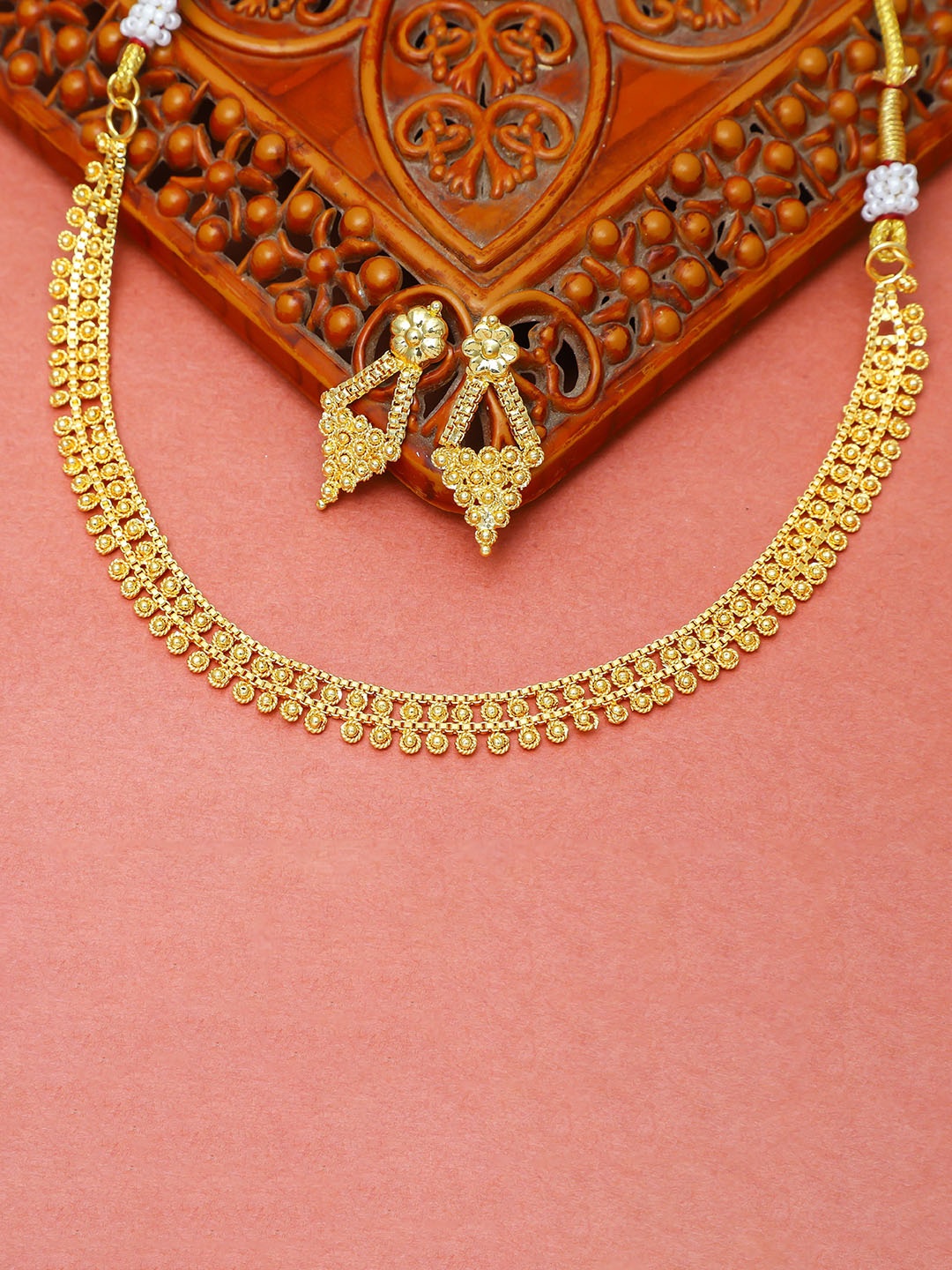 

Rujve Jewellery Gold-Plated Traditional Jewellery Set