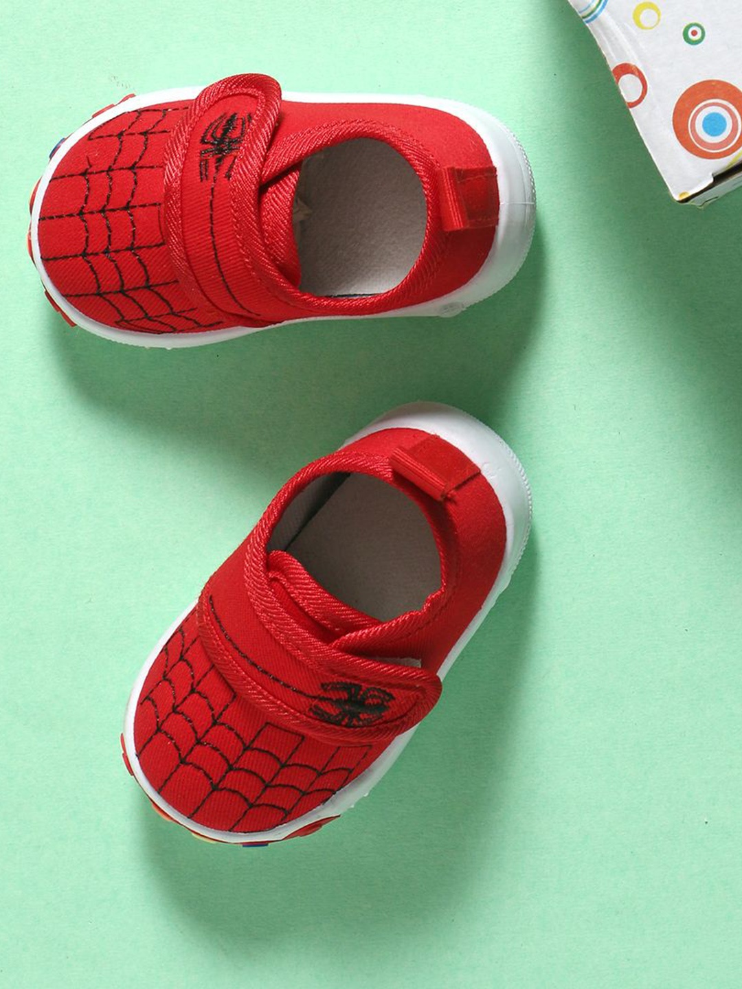 

Topibaaz Kids Woven Design Slip-On Sneakers, Red