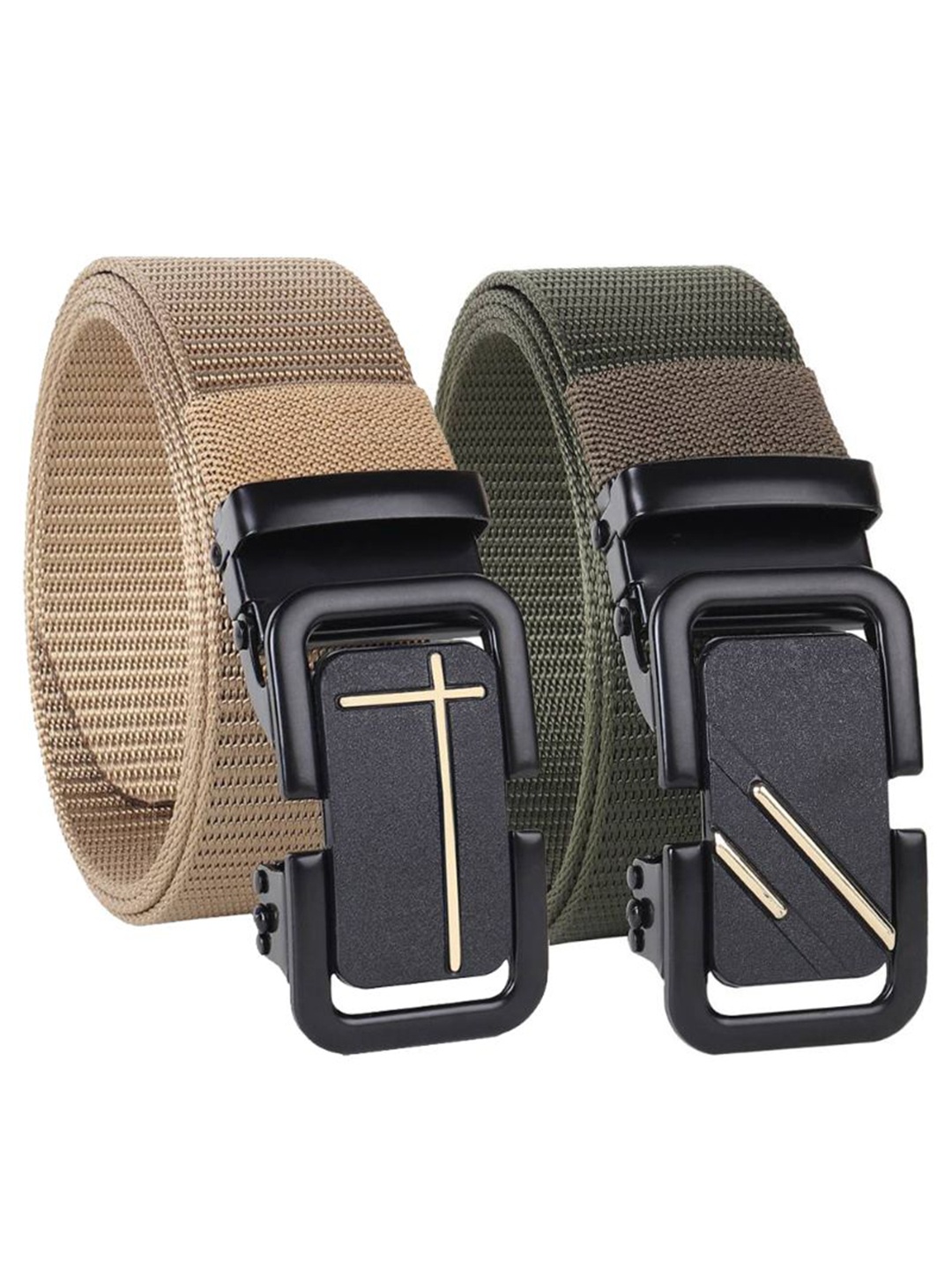 

Metronaut Men Textured 2 Belt, Beige
