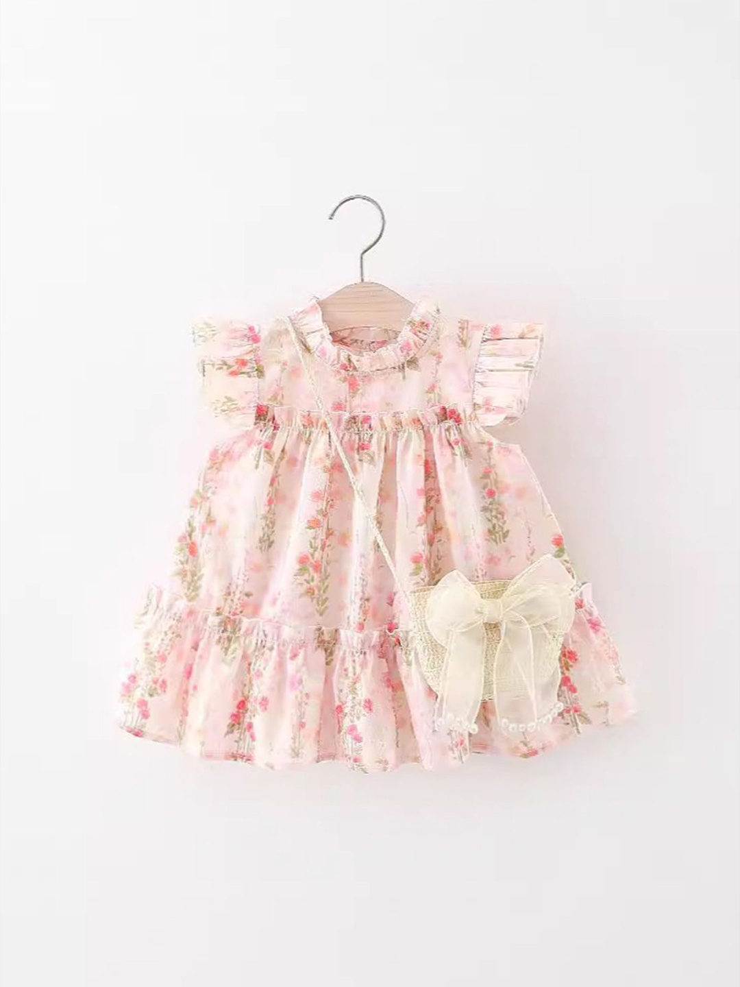 

LULU & SKY Floral Print Fit & Flare Dress, Pink