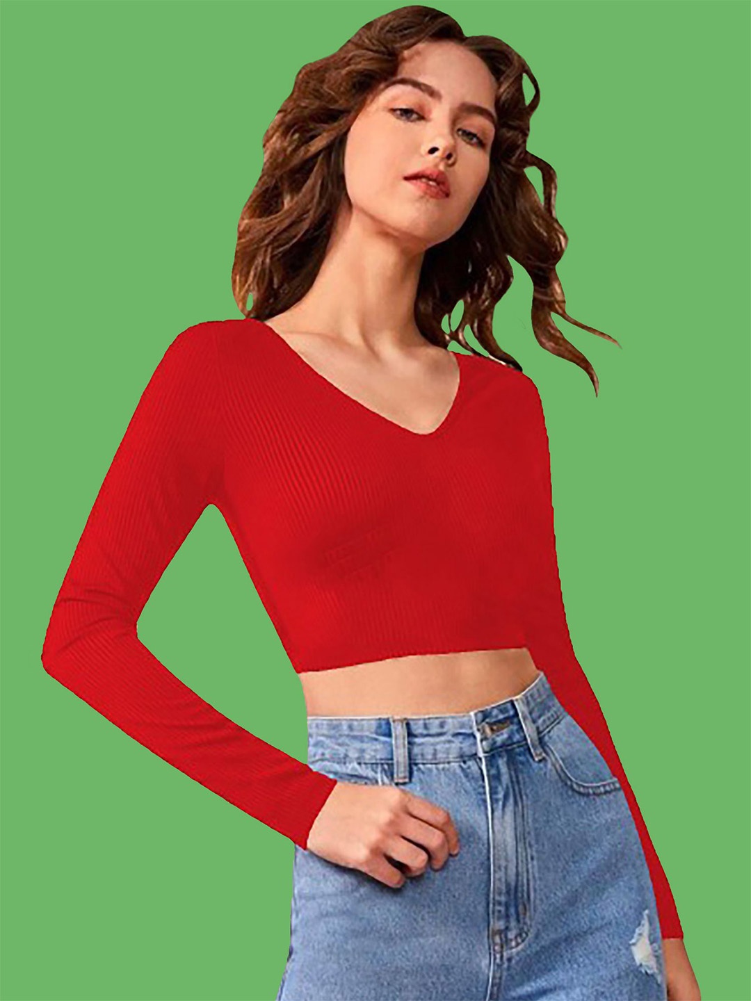 

Dream Beauty Fashion Crop Top, Red