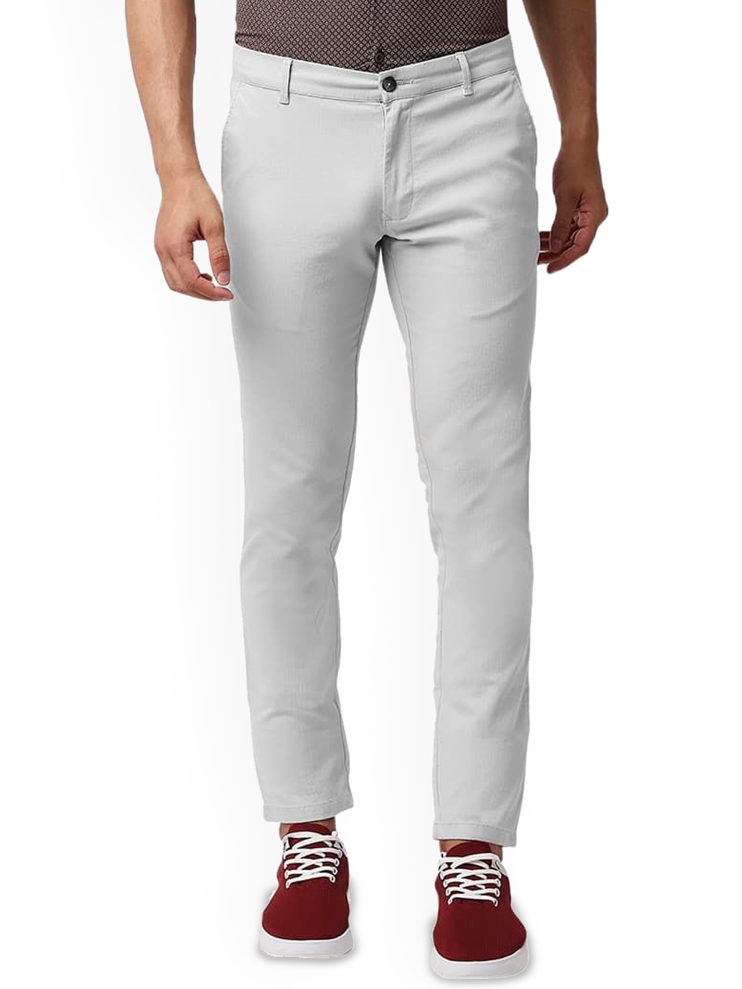 

Basics Men Comfort Low-Rise Trousers, Grey