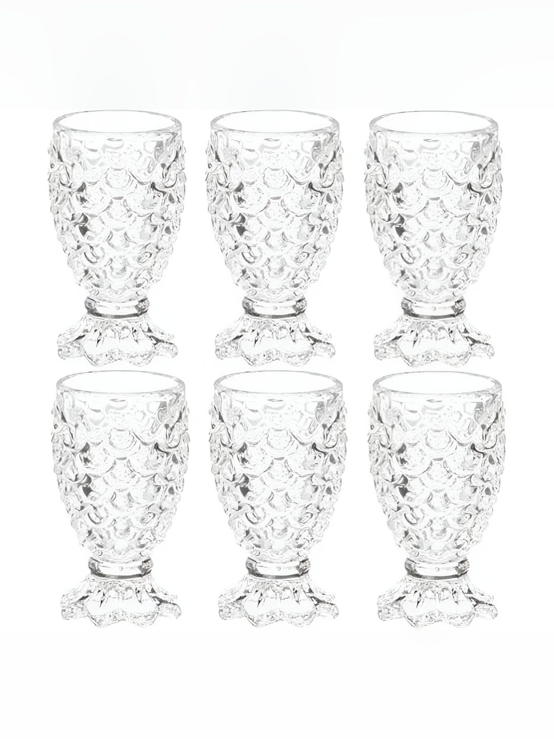 

Shreedah Transparent 6 Pieces Shots Glasses, White
