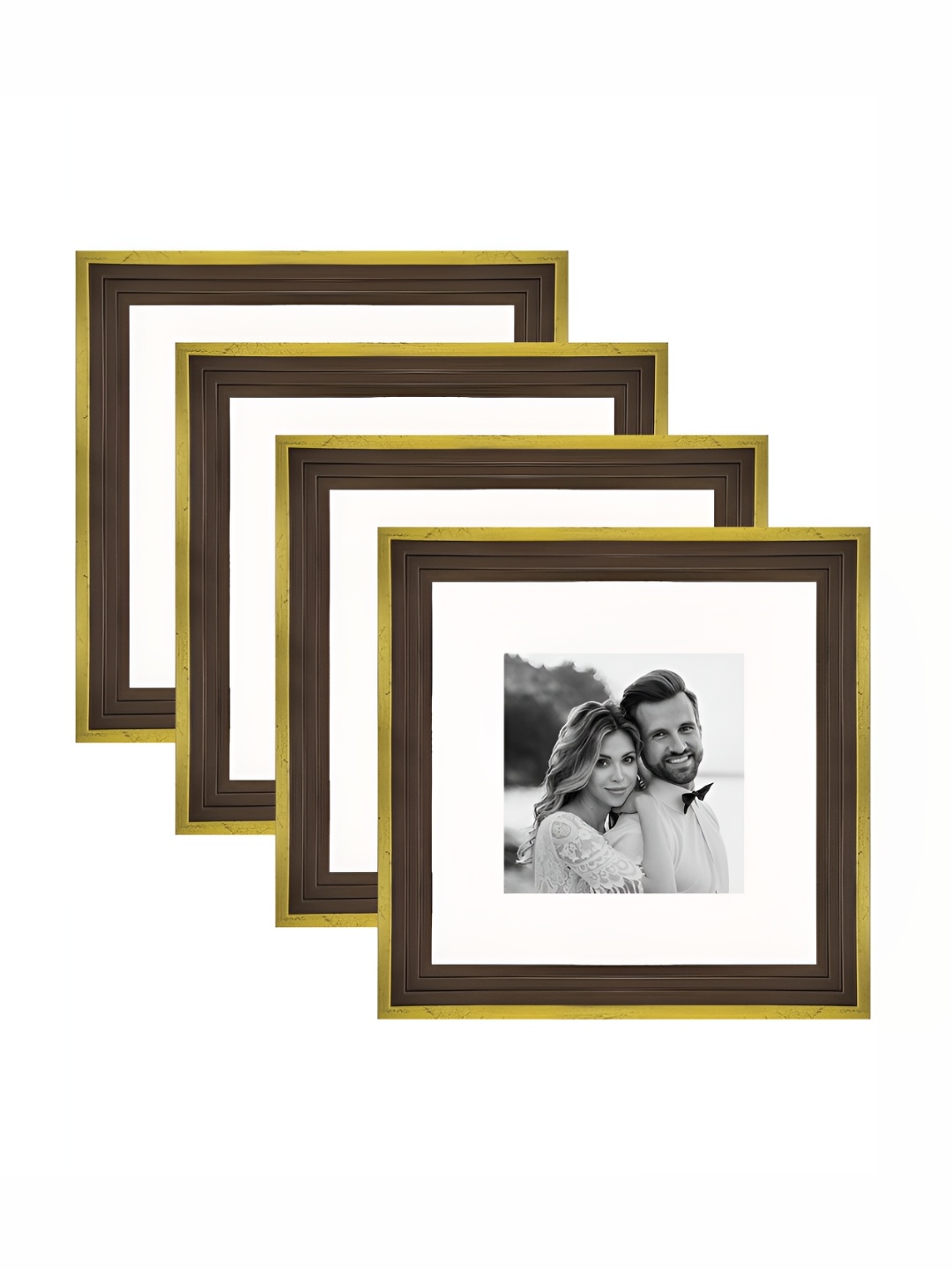 

Art Street Gold-Toned & Brown 2 to 4 Pieces Wood Wall Photo Frames