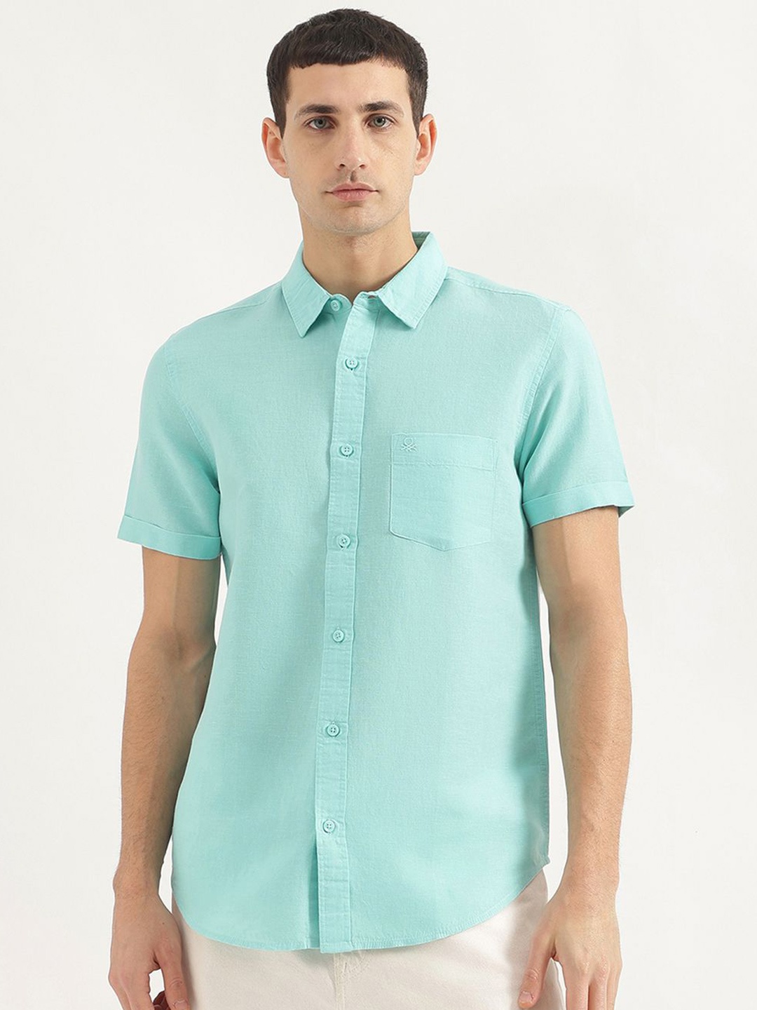 

United Colors of Benetton Men Opaque Casual Shirt, Blue