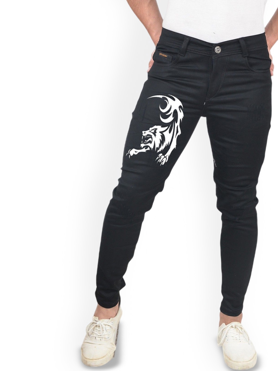 

styzon Men Jean Slim Fit Jeans, Black