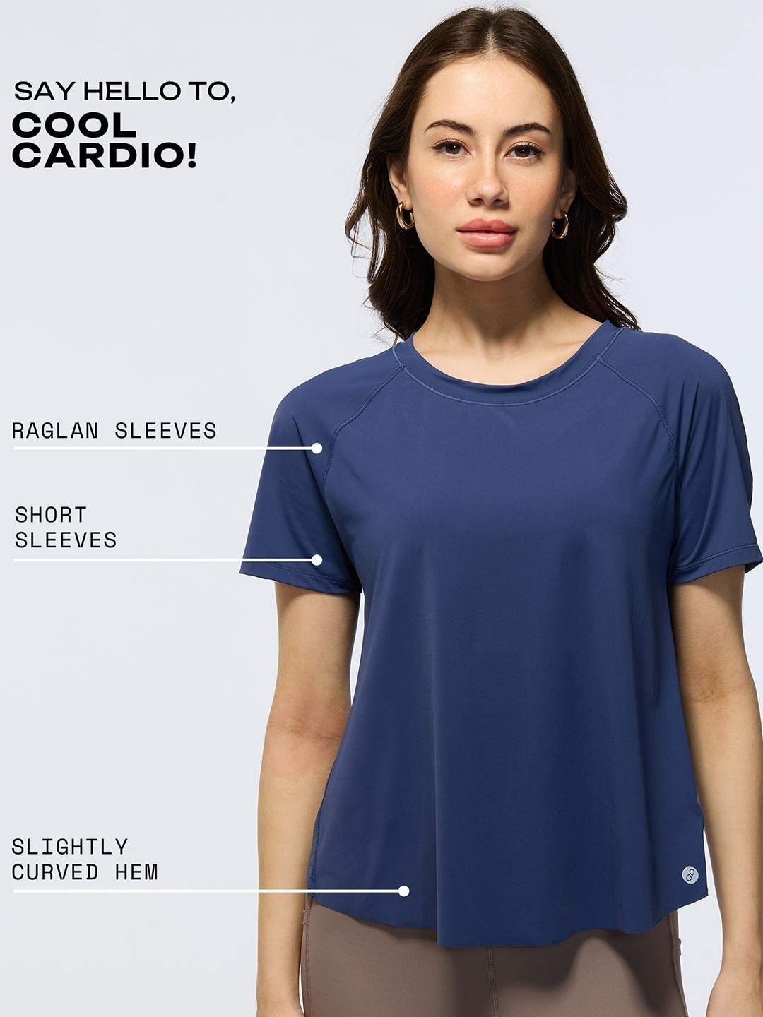 

Cava Navy Overlap Tee, Navy blue