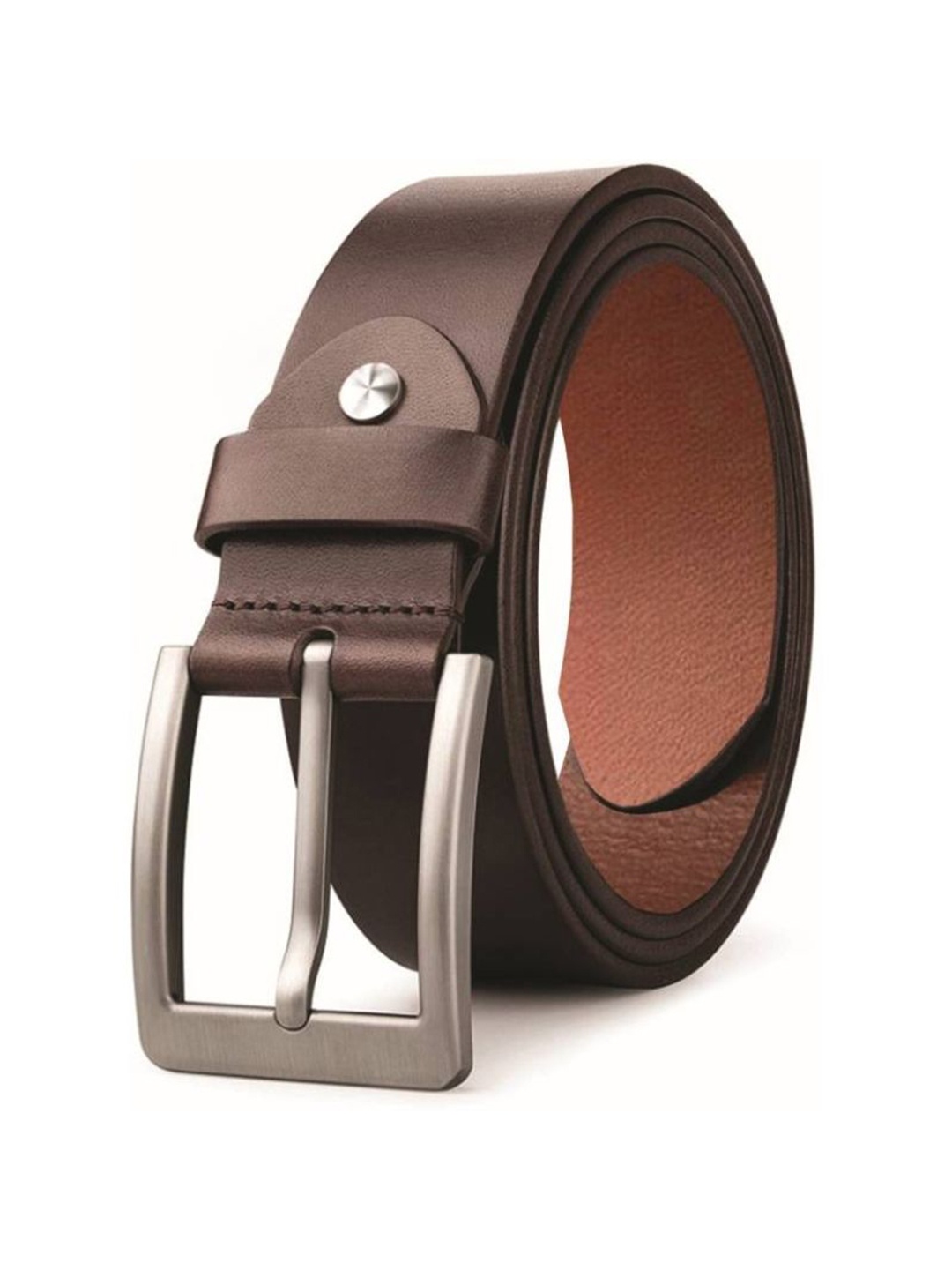

Metronaut Men Leather Formal Belt, Brown