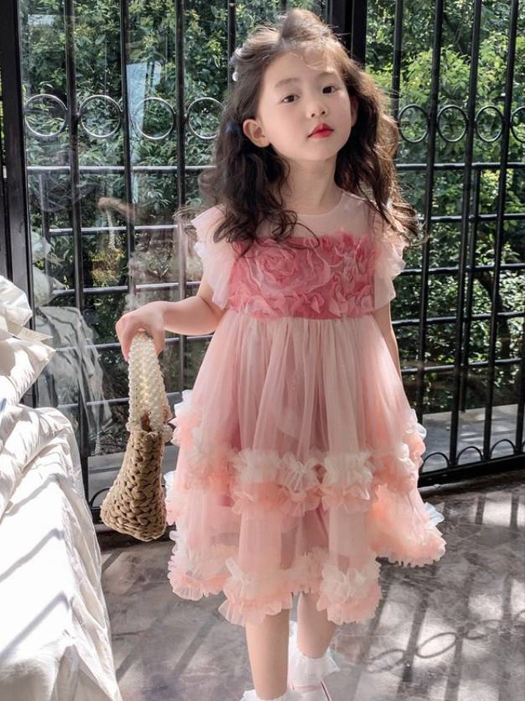 

LULU & SKY Empire Dress, Pink