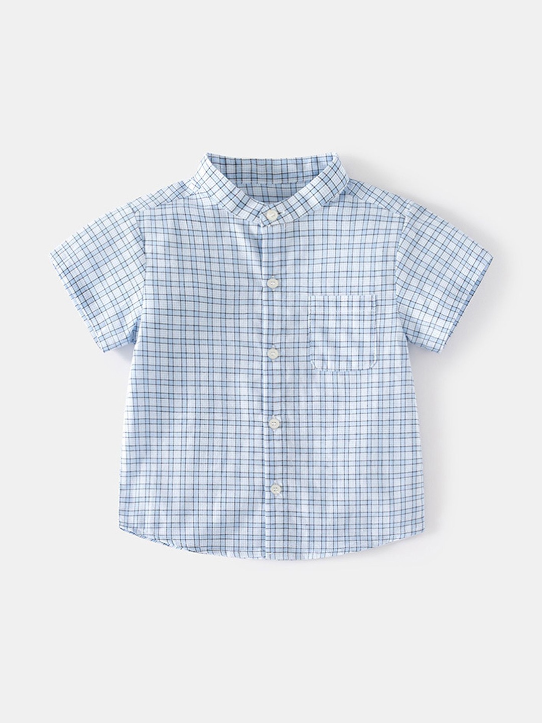 

LULU & SKY Boys Opaque Checked Casual Shirt, Blue