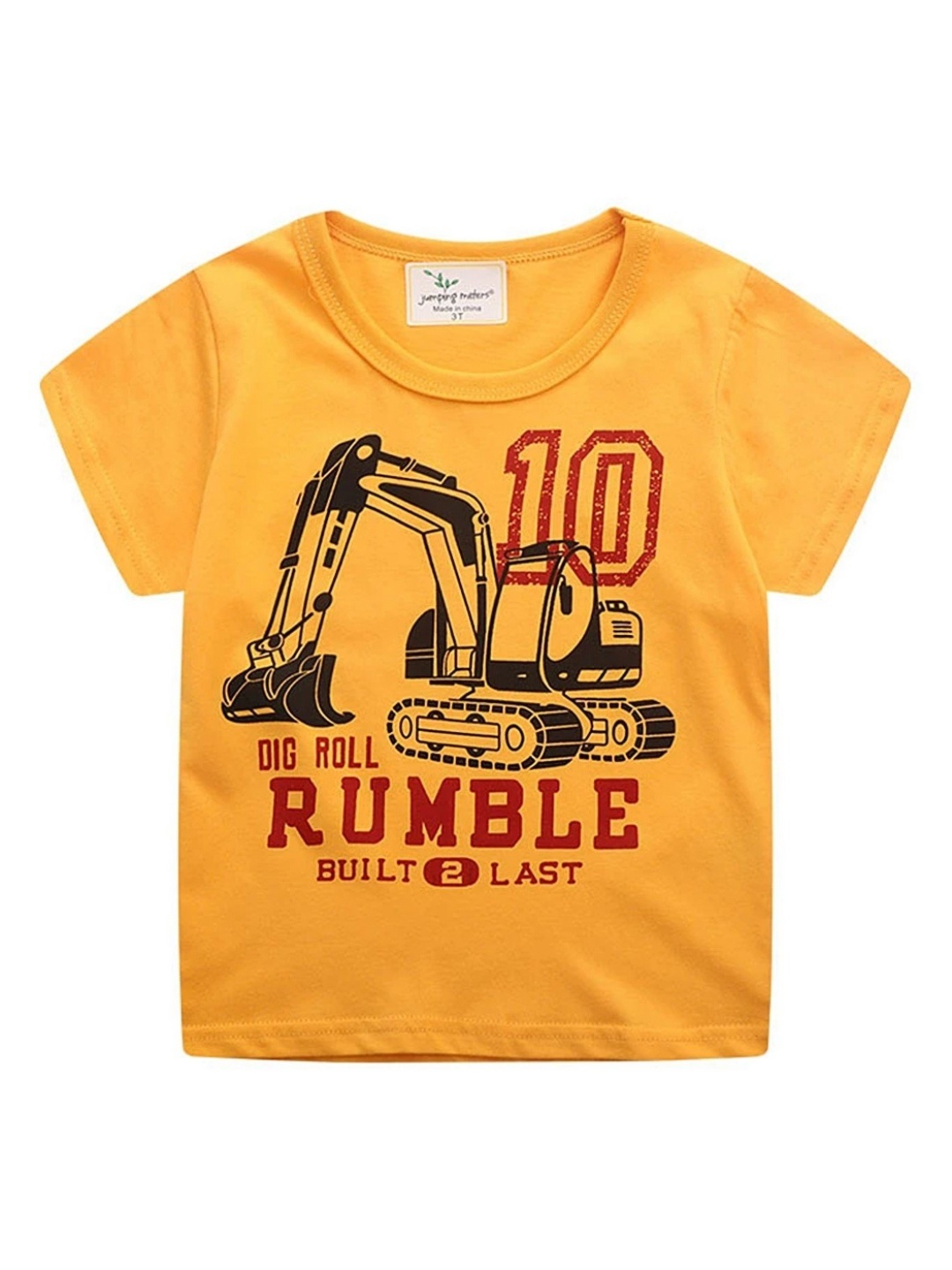 

LULU & SKY Boys Typography Printed Extended Sleeves T-shirt, Yellow