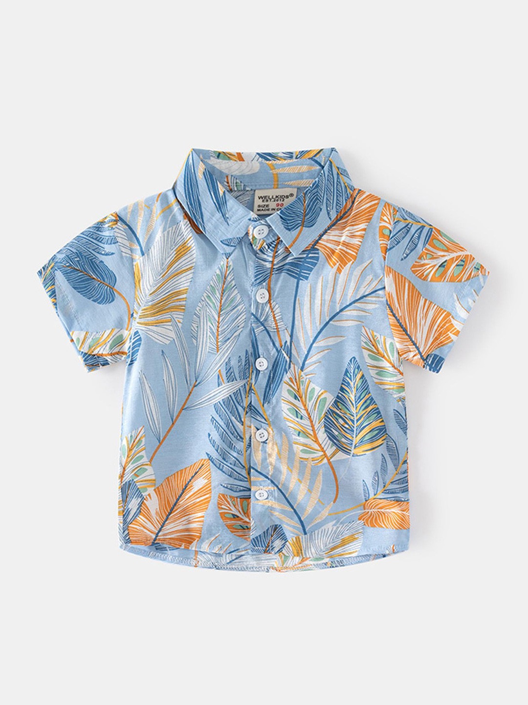 

LULU & SKY Boys Floral Opaque Printed Casual Shirt, Blue