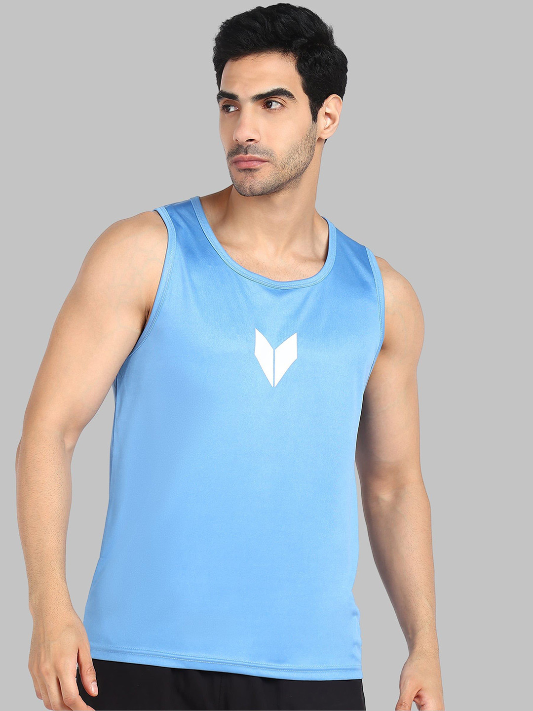 

YUNEK Pack Of 3 Gym Innerwear Vests vst, Blue