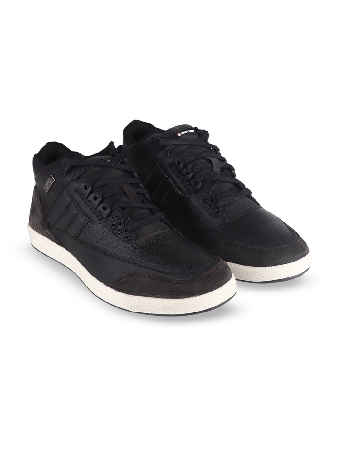 

Red Chief Men Lace-Ups Leather Sneakers, Black