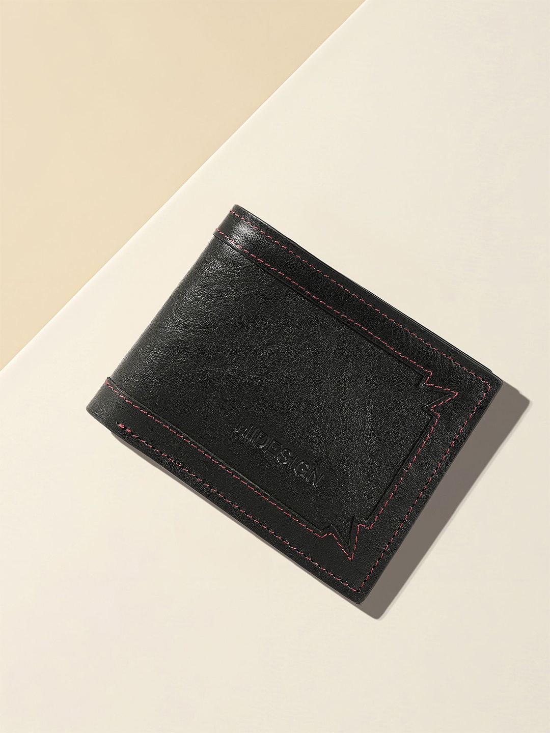 

Hidesign Men Leather Two Fold Wallet, Black