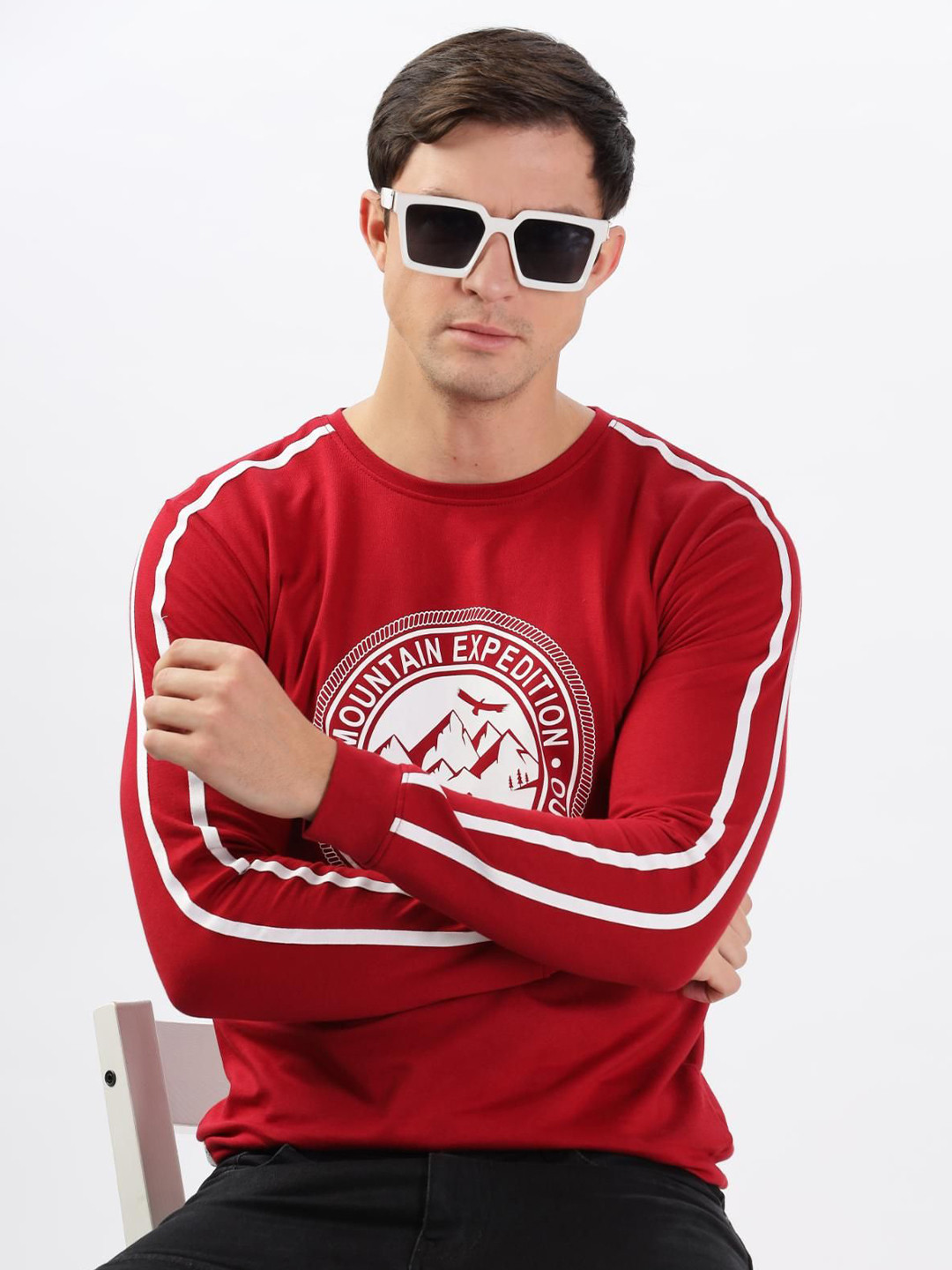 

COLOR HUNT Men Sweatshirt, Red