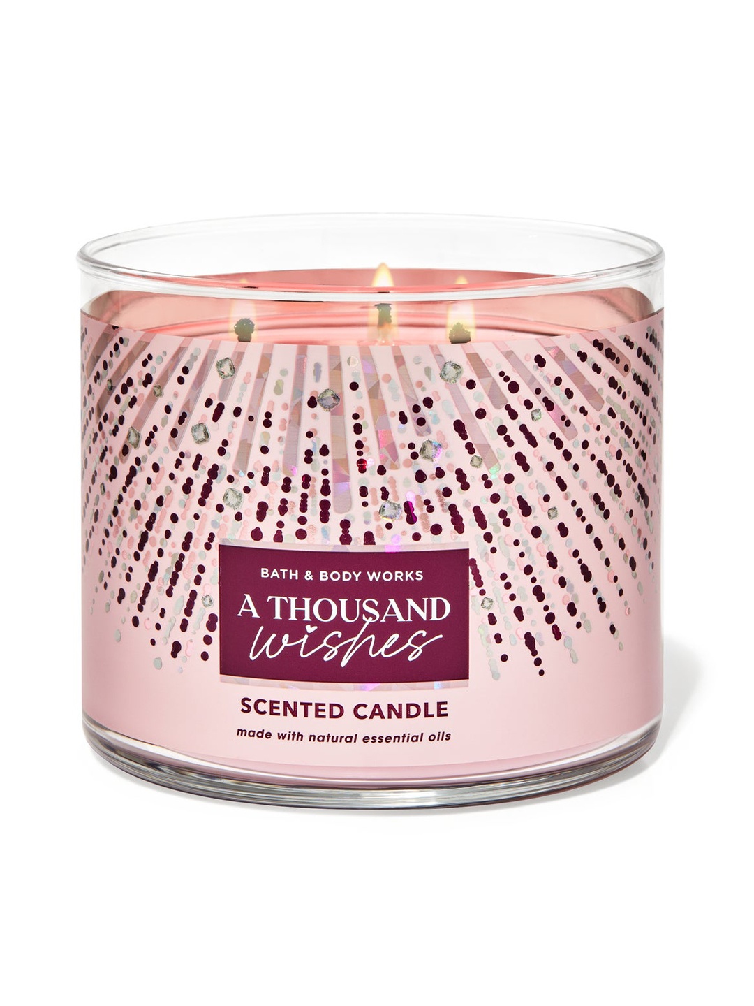 

Bath & Body Works A Thousand Wishes 3-Wick Candle - 411 g, Pink