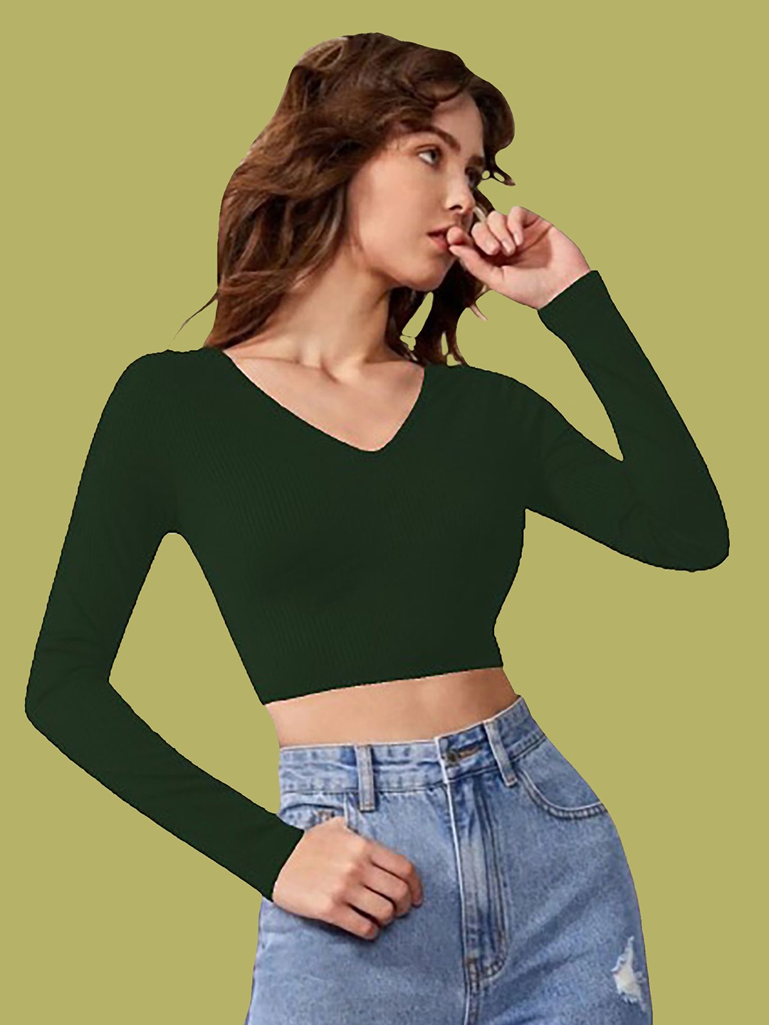 

Dream Beauty Fashion Crop Top, Green