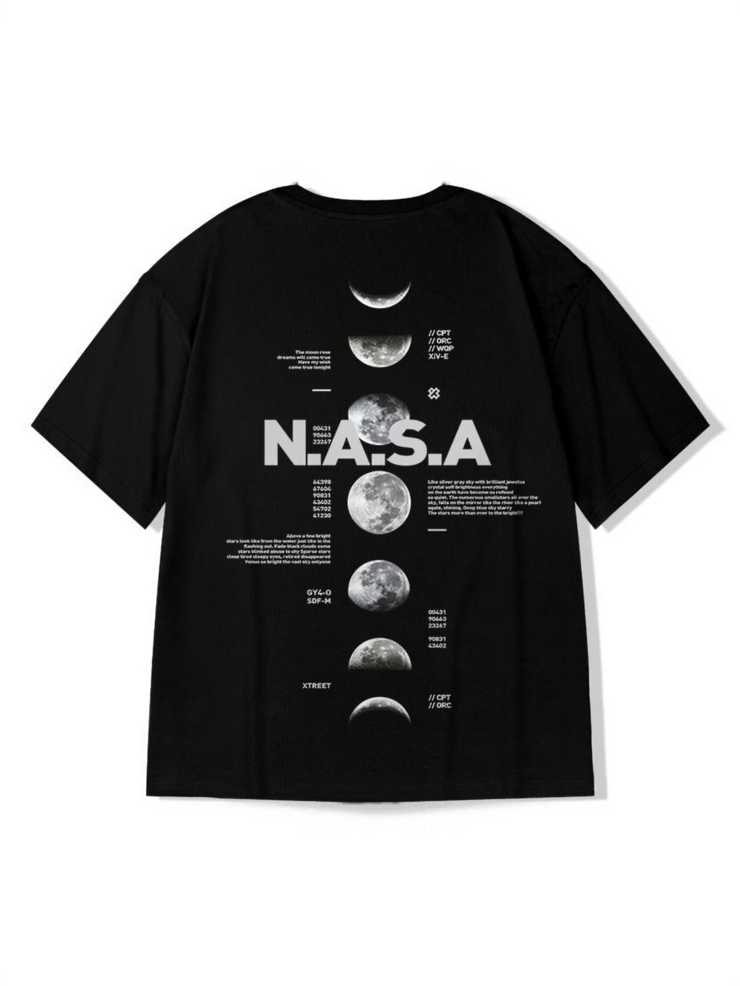 

HERE&NOW Men Typography Printed Round Neck Oversized T-shirt, Black