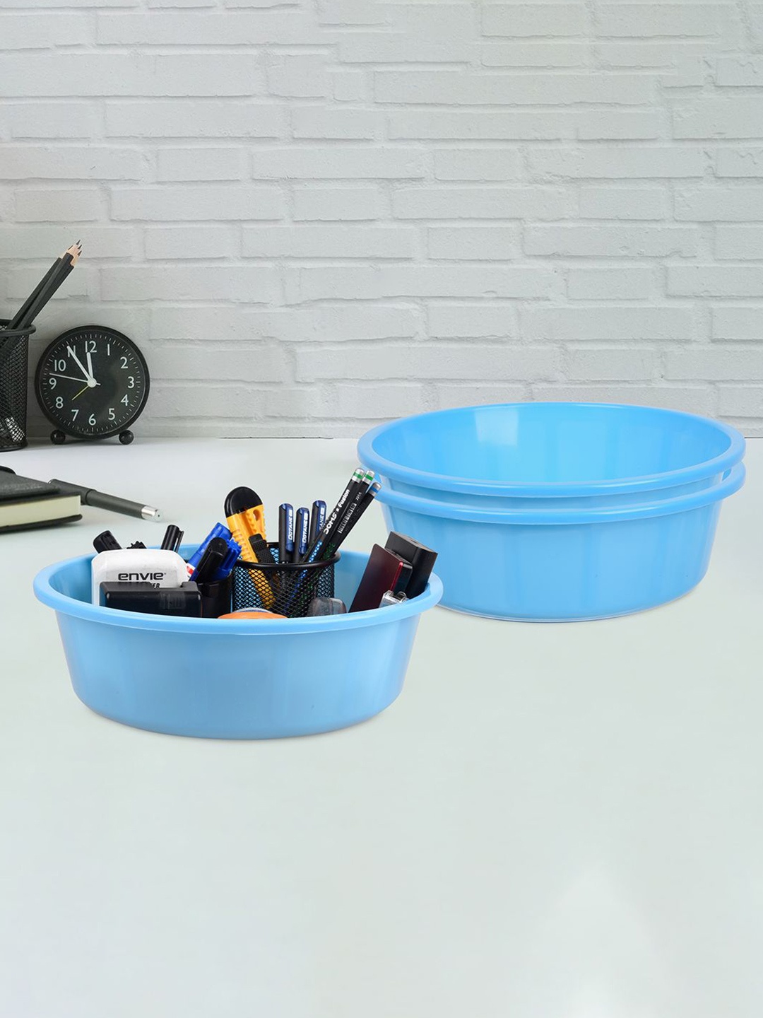 

Kuber Industries Blue 3 Pieces Regular Desk Organisers