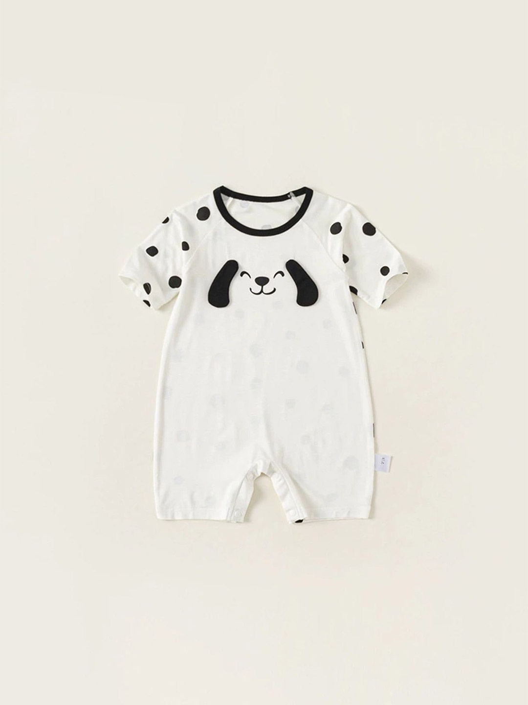 

LULU & SKY Infants Printed Rompers, White