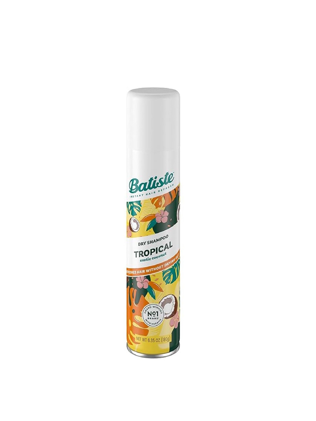 

Batiste Dry Shampoo With Coconut Reduce Excess Oil Tropical - 200 ml, Yellow