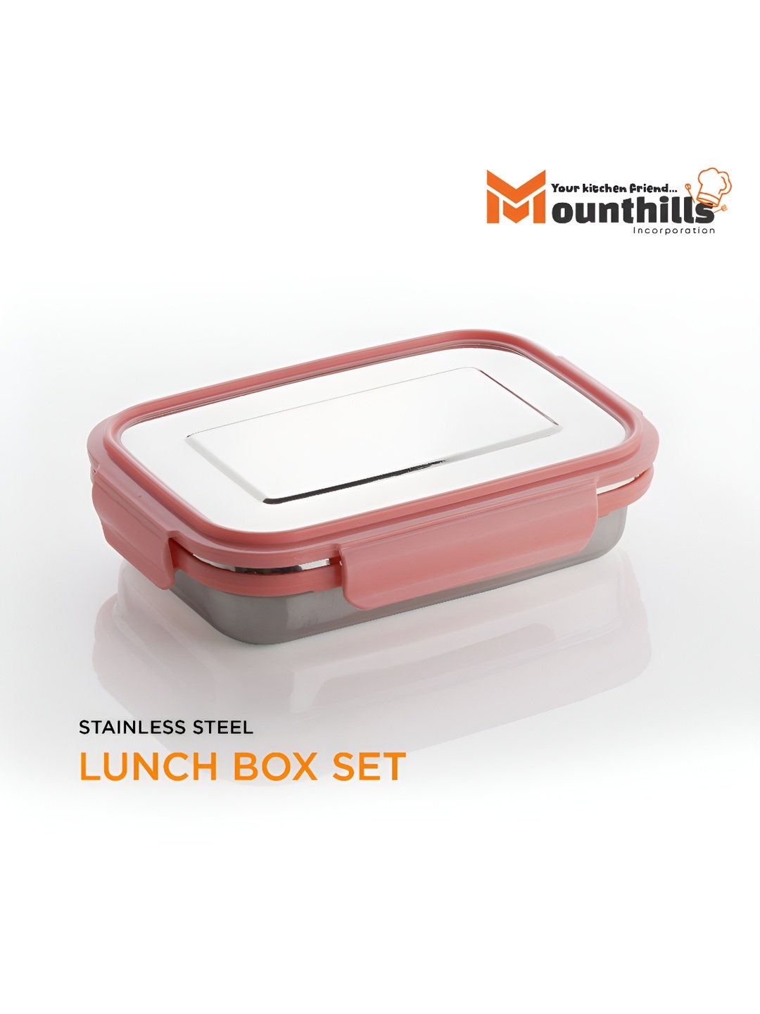 

Aura Pink Easy to Clean Stainless Steel Lunch Box