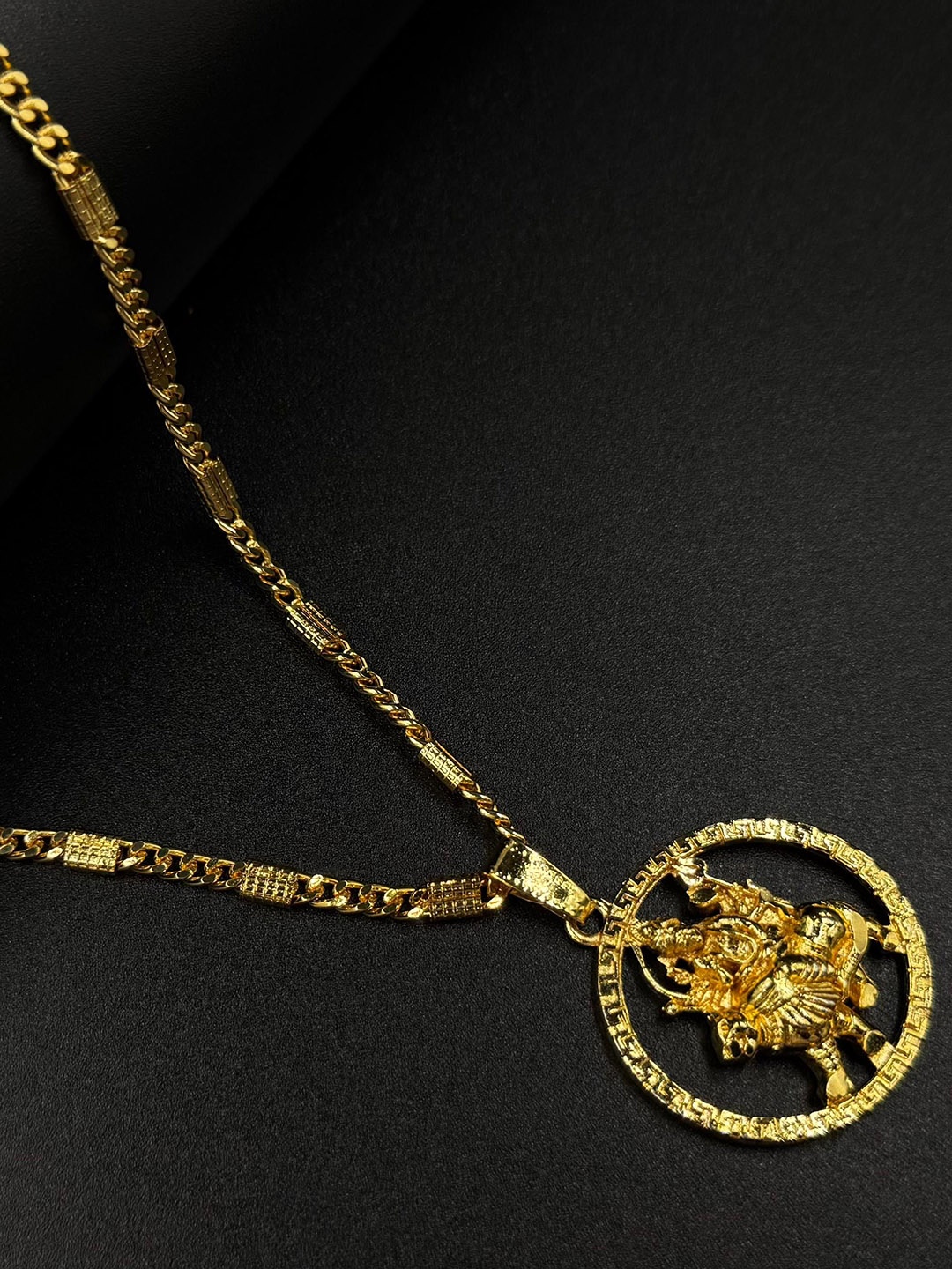

AKLINA Unisex Gold-Plated God Pendant With Chain