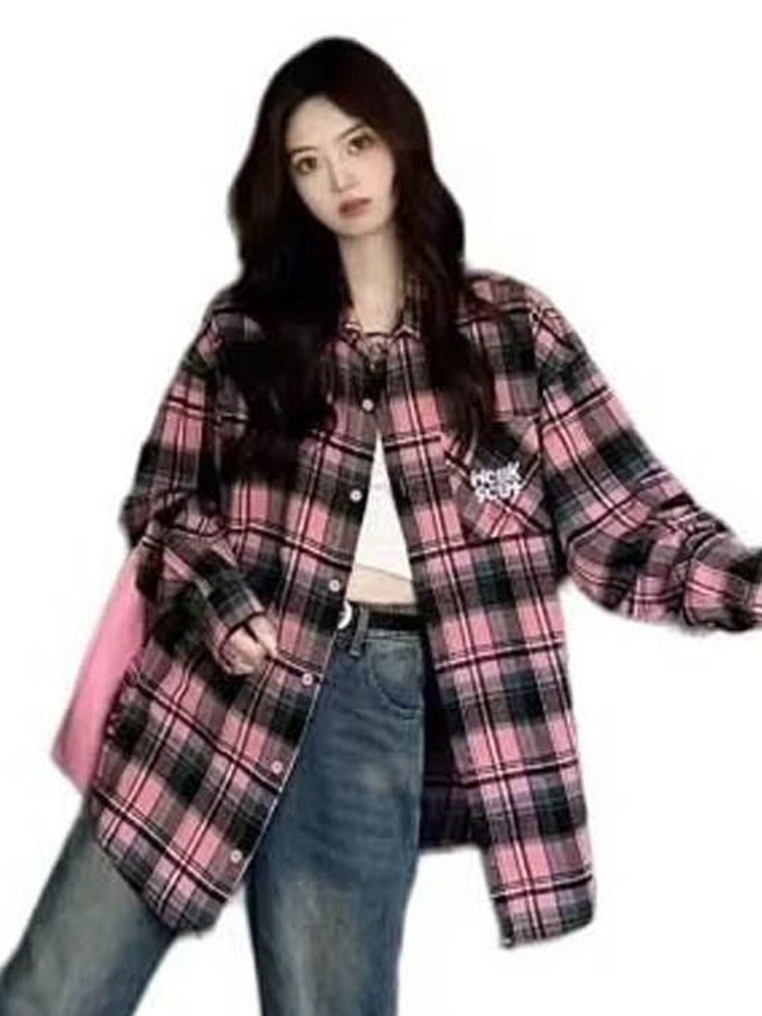

StyleCast Women Opaque Checked Casual Shirt, Pink