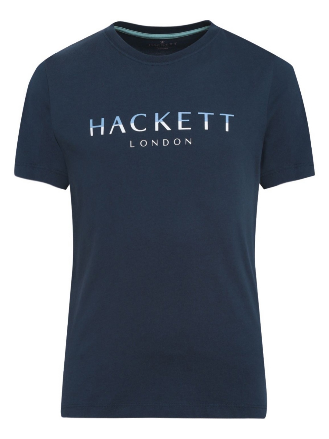 

HACKETT LONDON Boys Typography Printed Round Neck Cotton T-shirt, Navy blue