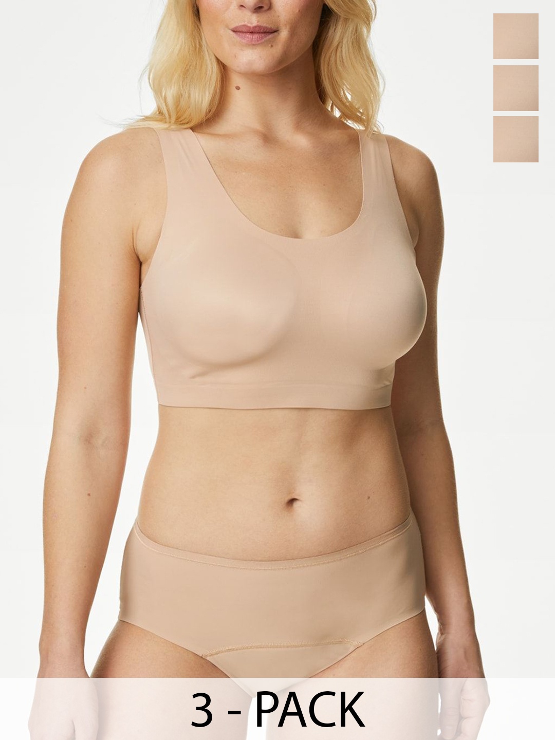 

Marks & Spencer Pack Of 3 Heavy Absorbency Low Rise Period Briefs, Beige