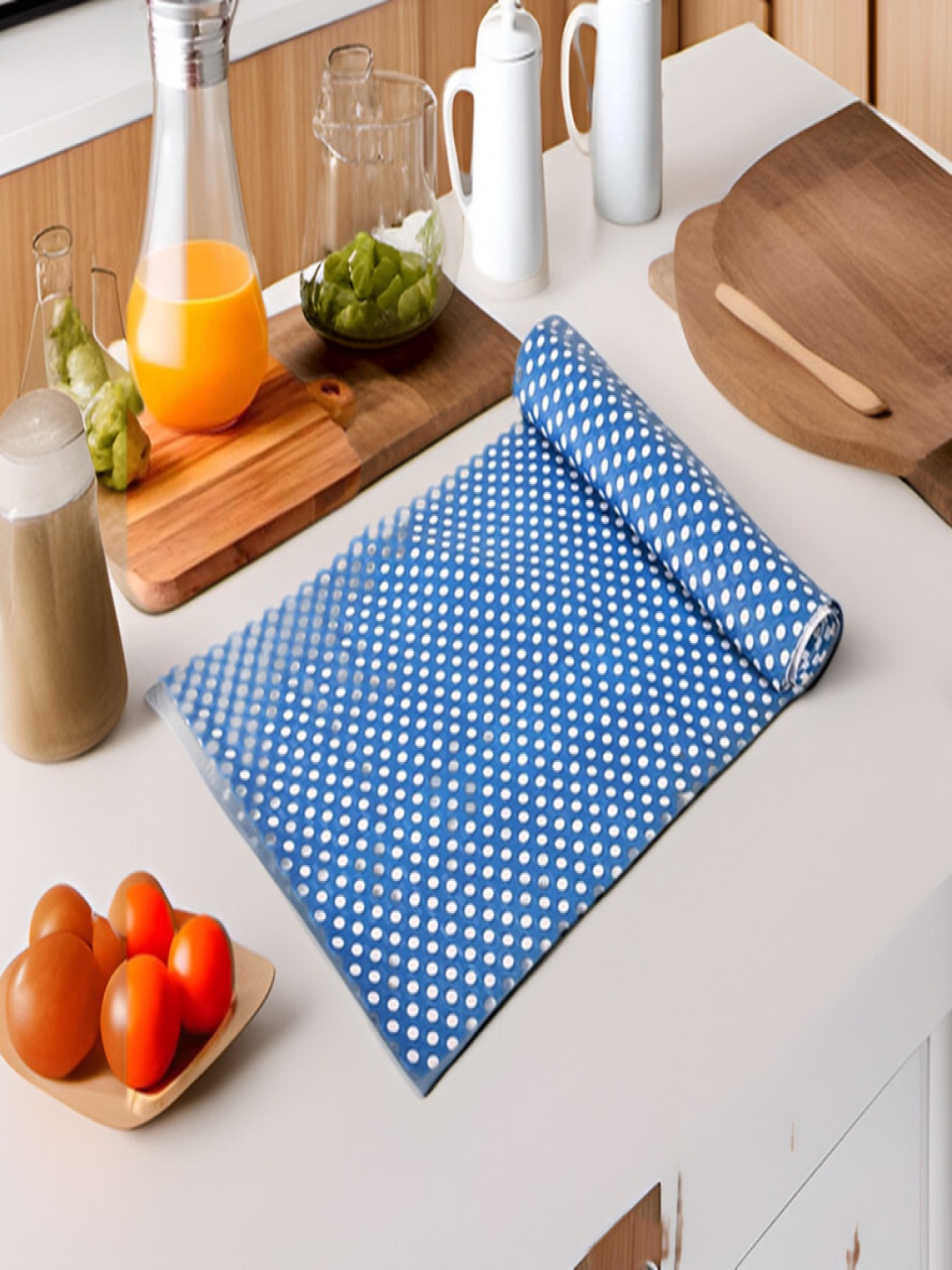 

REVEXO Blue & White Printed Water-Resistant Shelf Liner