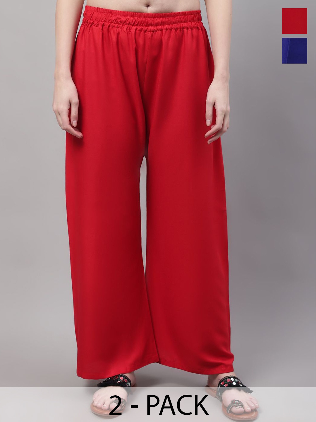 

Valles365 by S.C. Women 2 Flared Palazzos, Blue