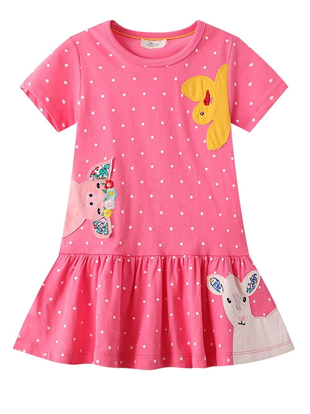 

LULU & SKY Girls Printed Nightdress, Pink