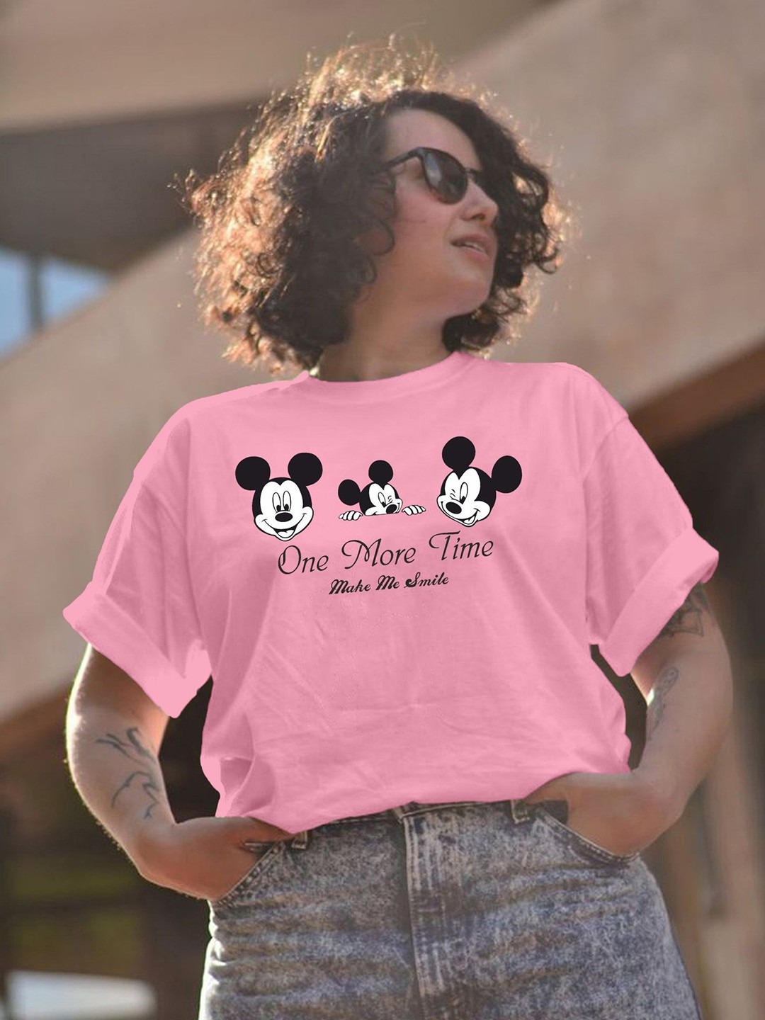 

Moda Rapido Women Printed T-shirt, Pink