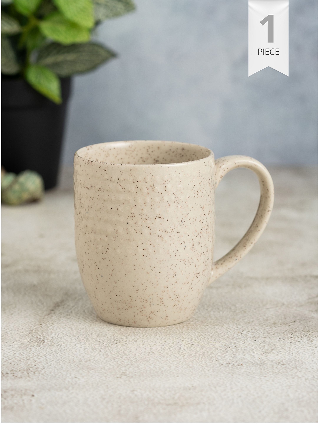 

Clay Craft Fine Ceramic Apex Microwave Safe Coffee & Milk Mug, 360Ml, 1 Piece, Beige