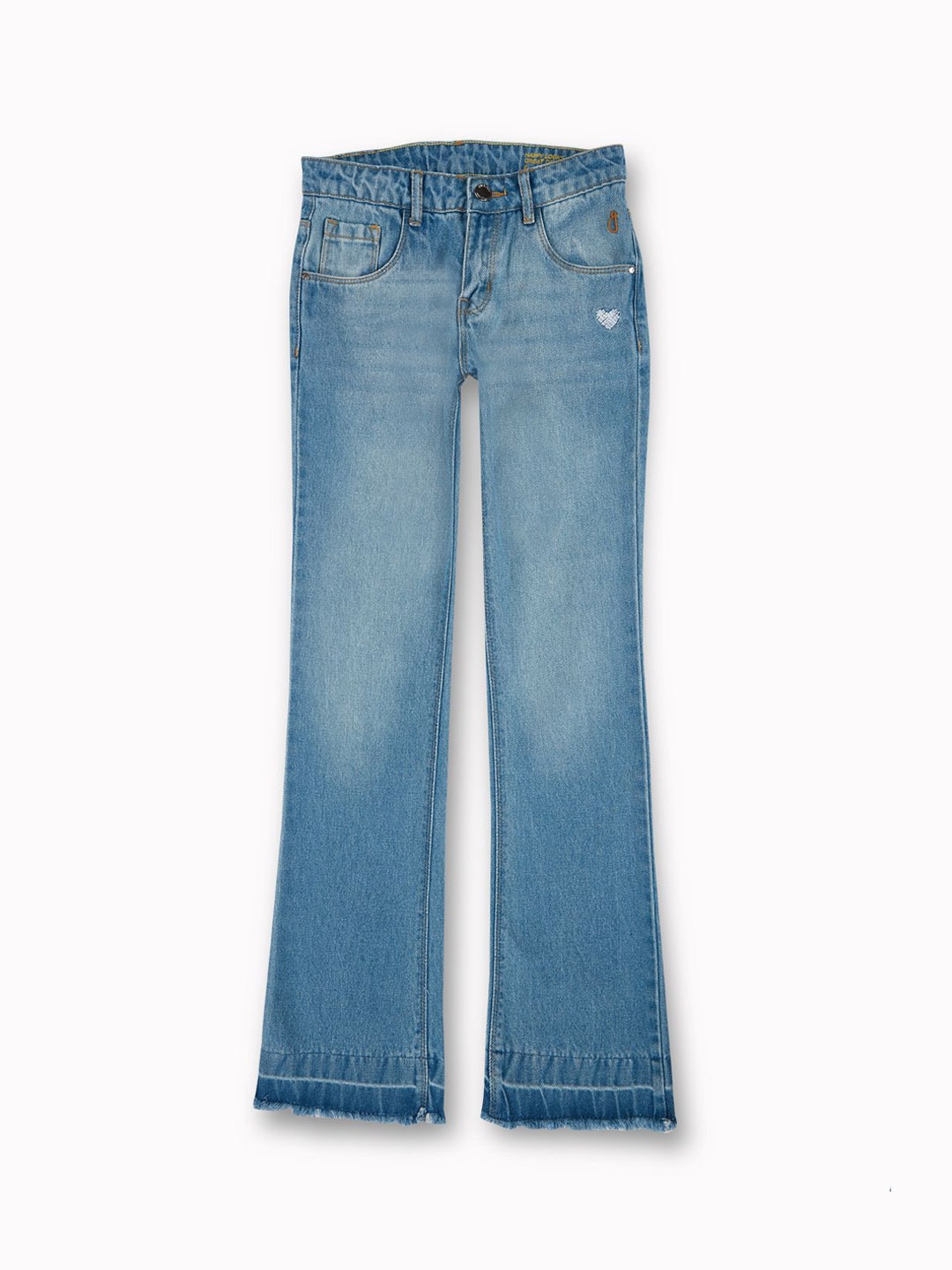 

Gini and Jony Girls Comfort Bootcut Light Fade Cotton Jeans, Blue