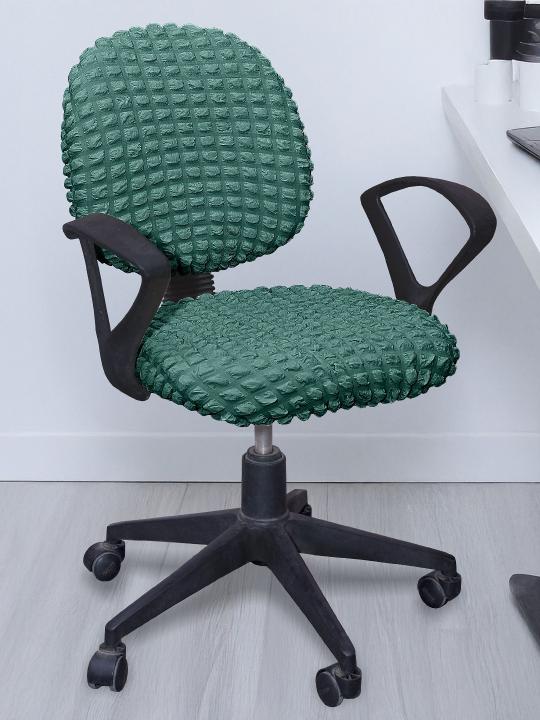 

Cortina Set Of 2 Green Bubble Stretchable Office Chair Cover