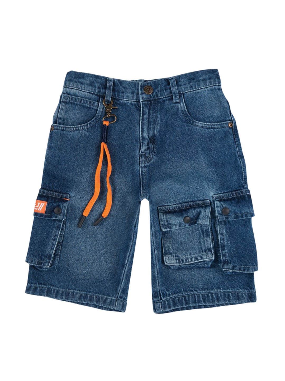 

Gini and Jony Boys Washed Denim Cargo Shorts Technology, Blue