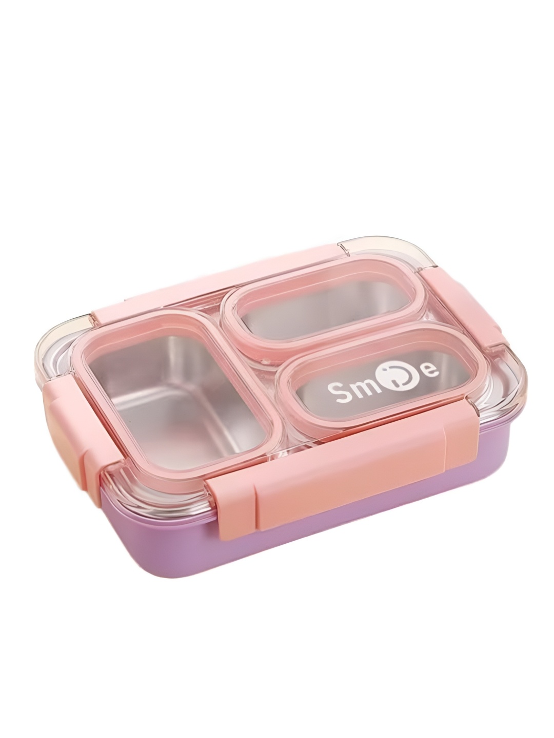 

Shreedah Pink And Purple Stainless Steel Easy to Clean Lunch Box
