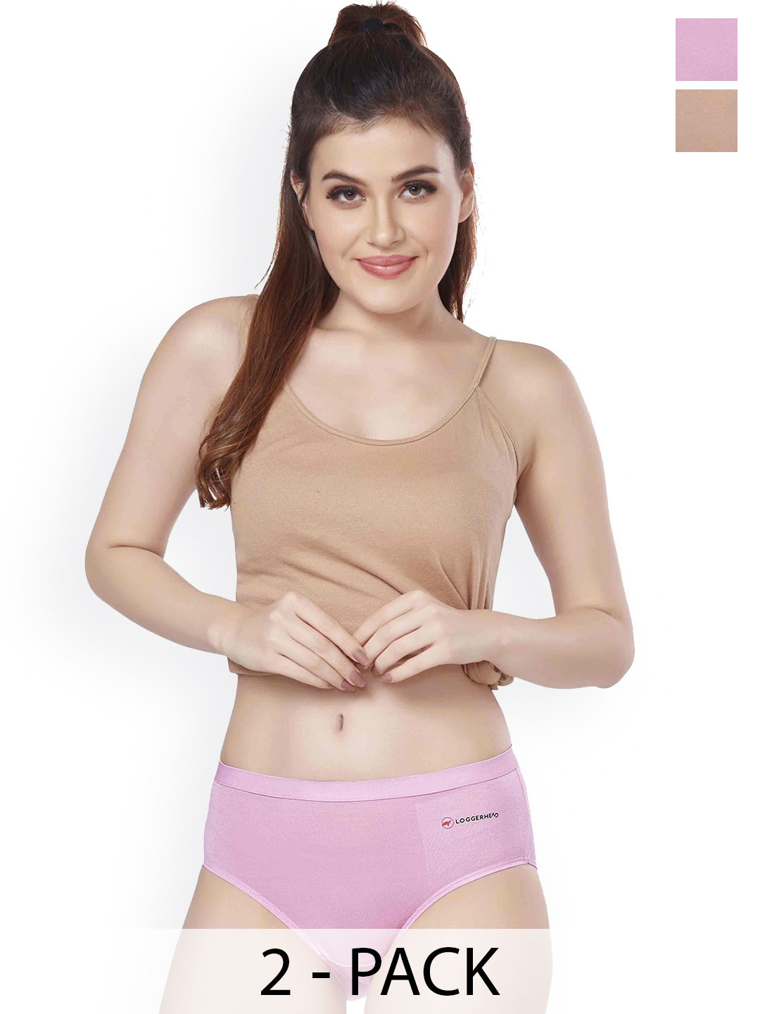 

LOGGERHEAD Pack Of 2 Hipster Briefs LHMH015-Pink-Skin