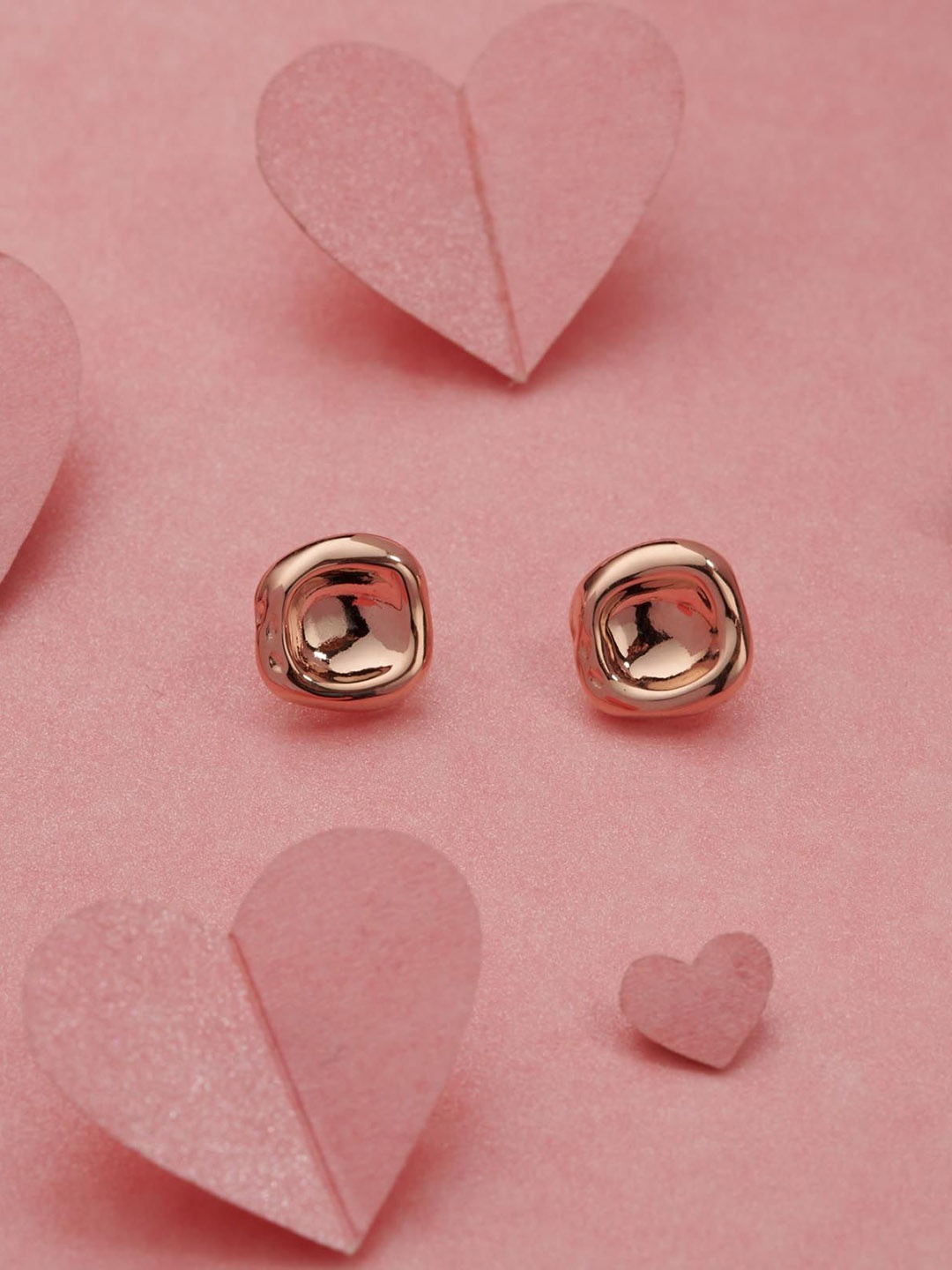 

Gargi by P. N. Gadgil & Sons 925 Sterling Silver Square Shaped Studs Studs, Gold