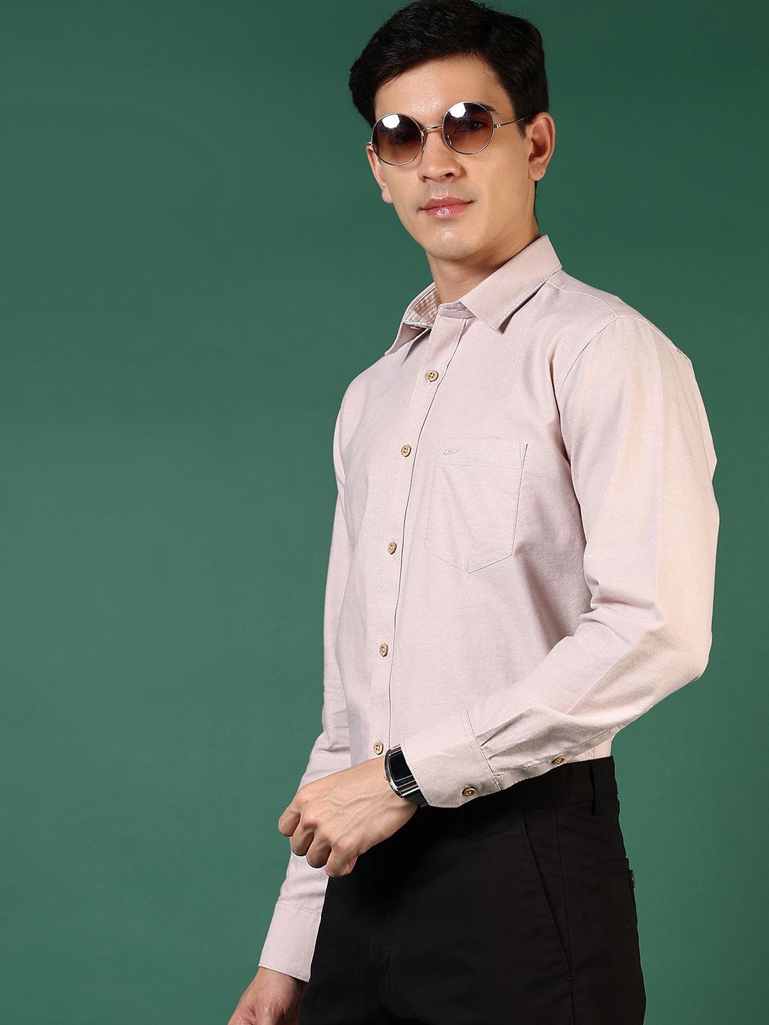 

V-Mart Men Opaque Casual Shirt, Brown