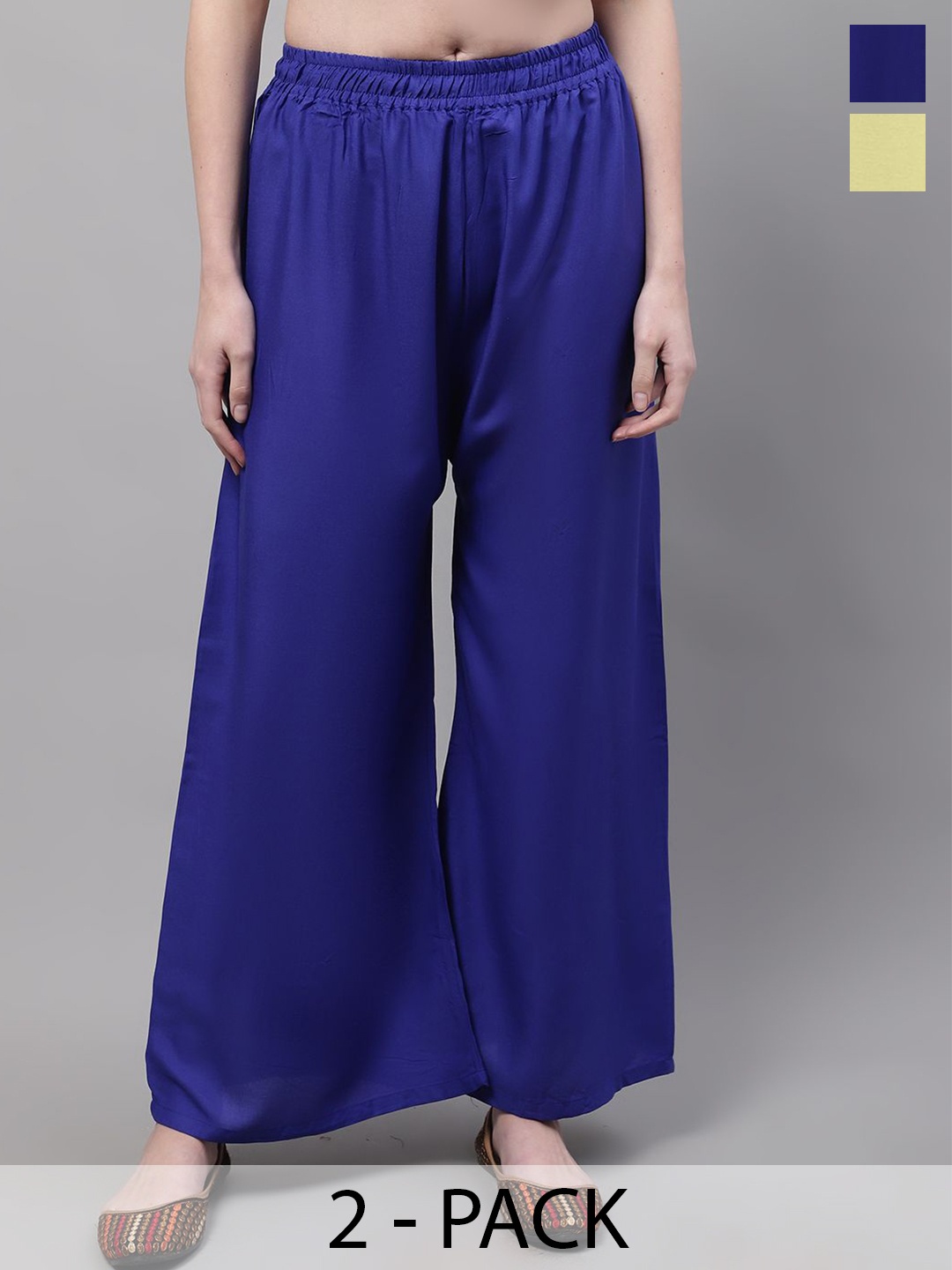 

Valles365 by S.C. Women 2 Flared Palazzos, Blue