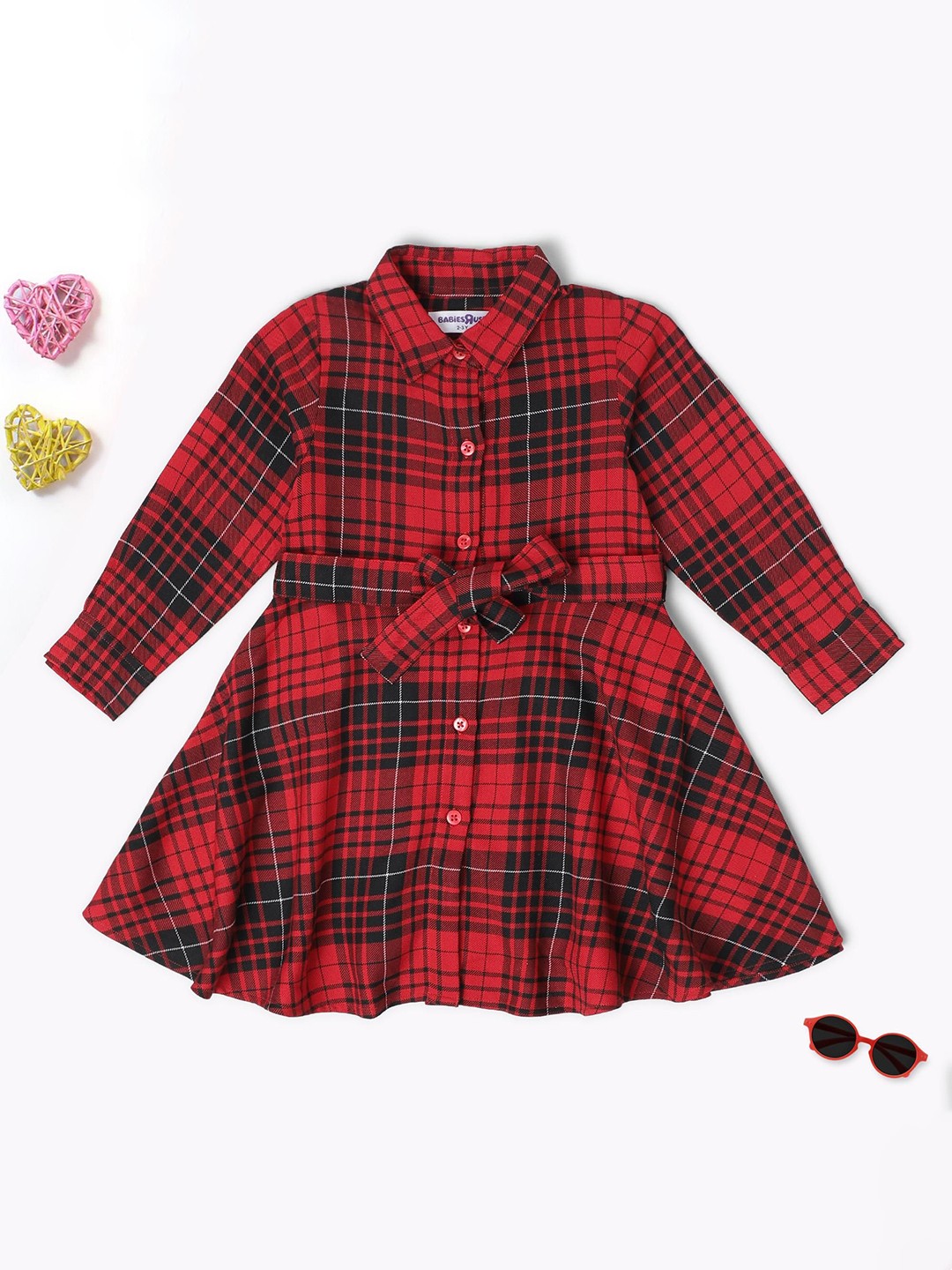 

Babies R Us Checked A-Line Dress, Red