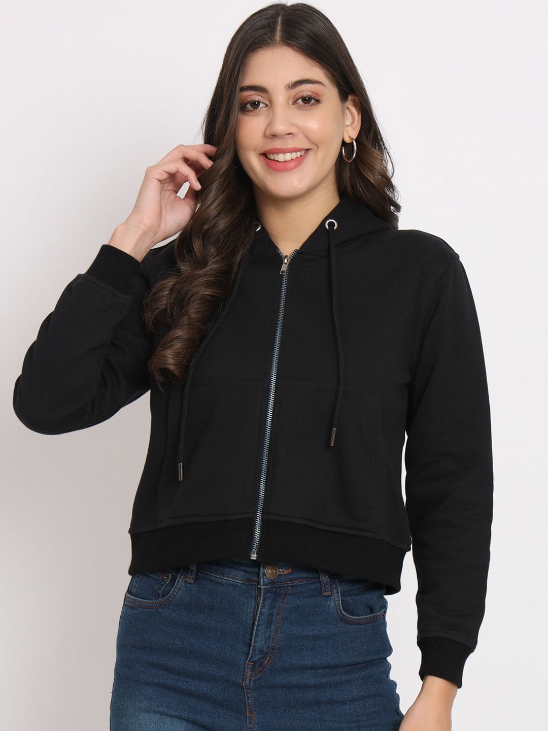 

CHARMGAL Women Bomber Jacket, Black